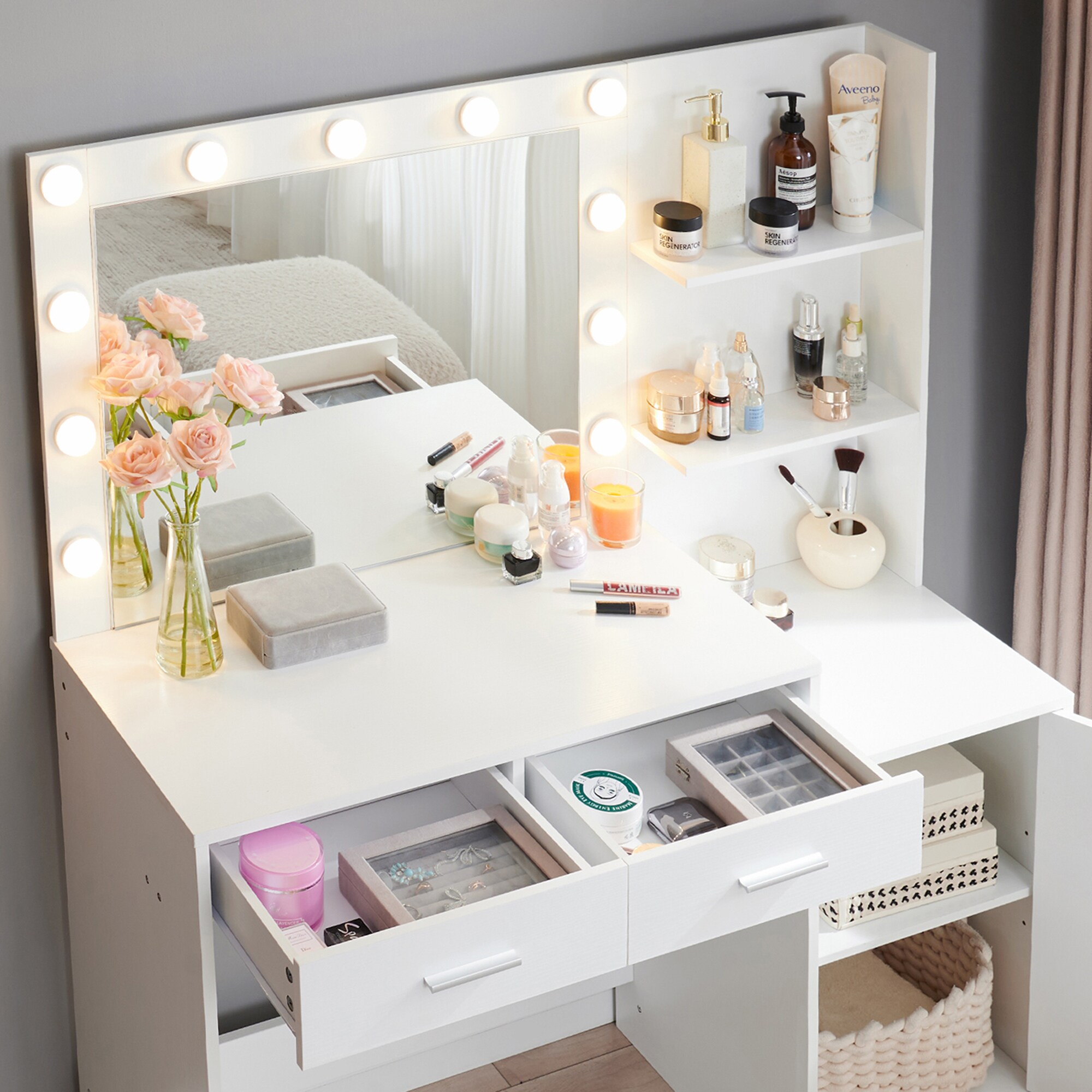 SINOFURN SYD250016WT Bedroom-Vanities - View #7