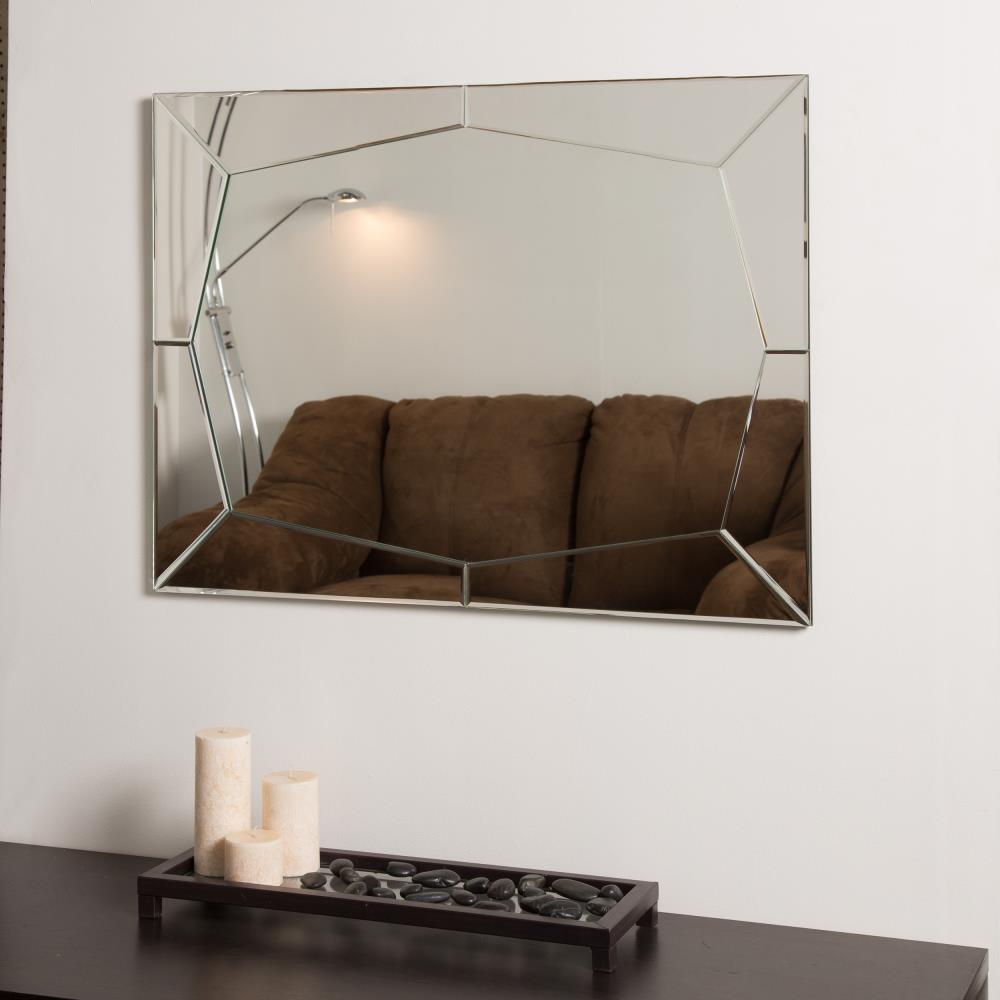 Decor Wonderland 23.6-in x 31.5-in Silver Rectangular Frameless ...