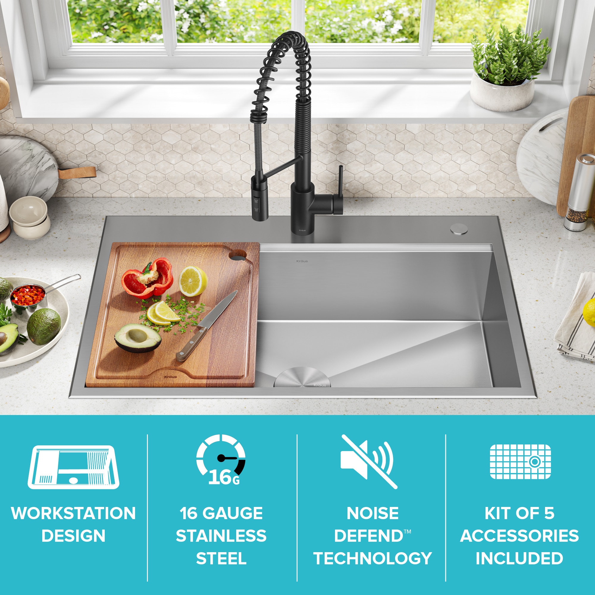 Kraus KWT330-33 Kitchen-Sinks - View #2