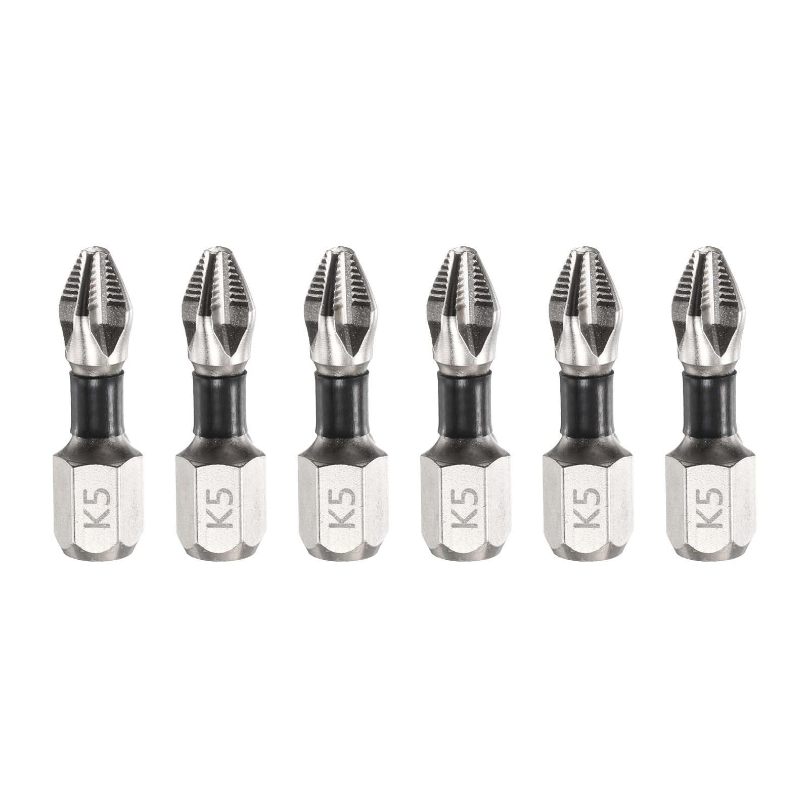 Harfington 6pcs Impact Phillips Screwdriver Bit PH2 (#2) Anti Slip Tip 1/4 Inch Hex Shank 1 Inch (25mm) Long Magnetic Cross Screw Driver Industrial Power Drill Bits for Remove Fastening Screws #S26030900UX3178