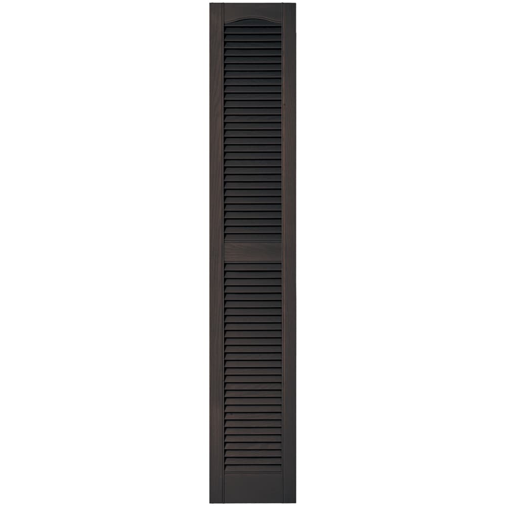Vantage V1711267010 12-in W x 66.75-in H Musket Brown Louvered Exterior Shutters ( 1 -Pack )