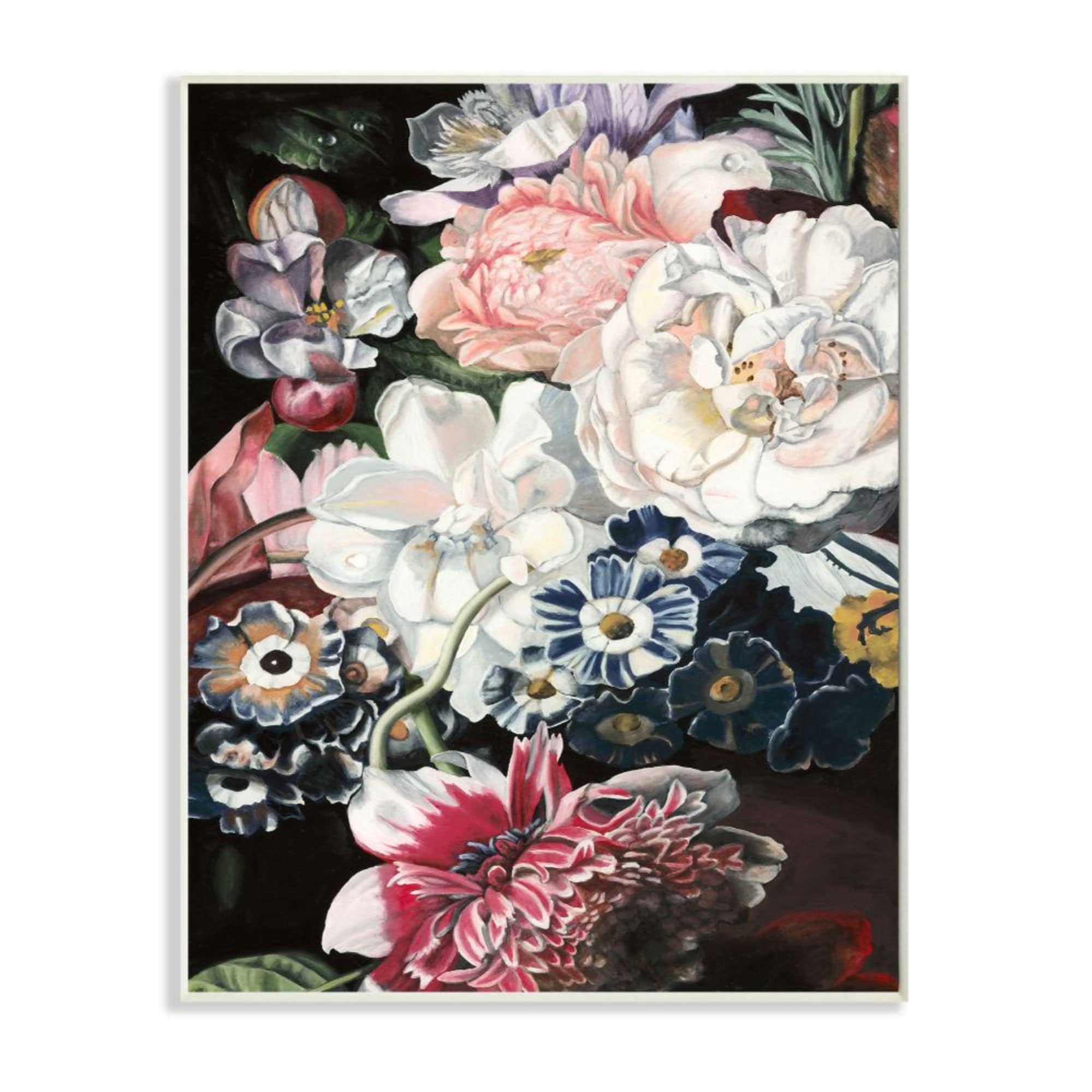 hersenen Arabisch bestrating Stupell Industries Vintage blooming florals assorted baroque bouquet 15-in  H x 10-in W Floral Print in the Wall Art department at Lowes.com
