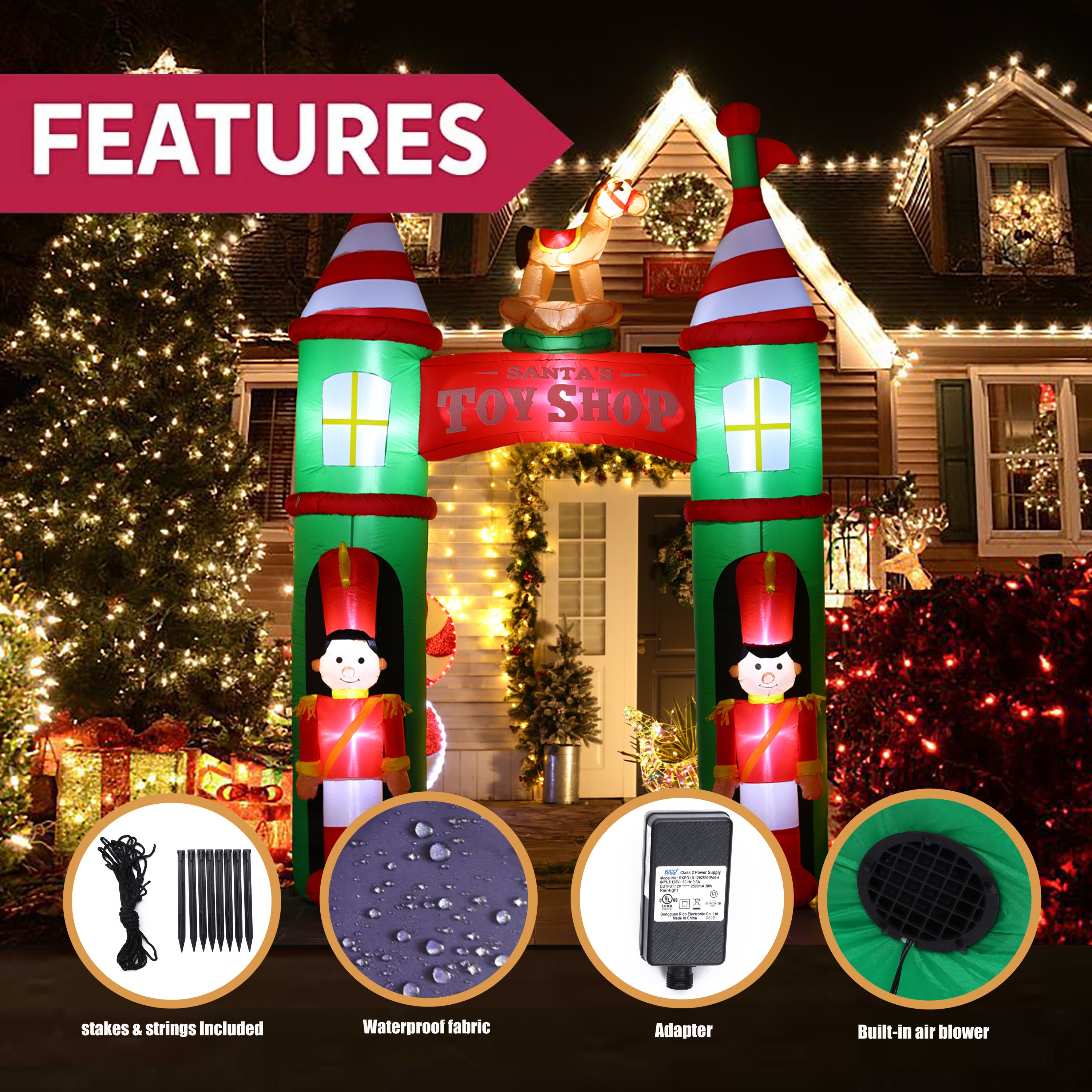 LuxenHome WHIN1616 Christmas-Inflatables - View #8