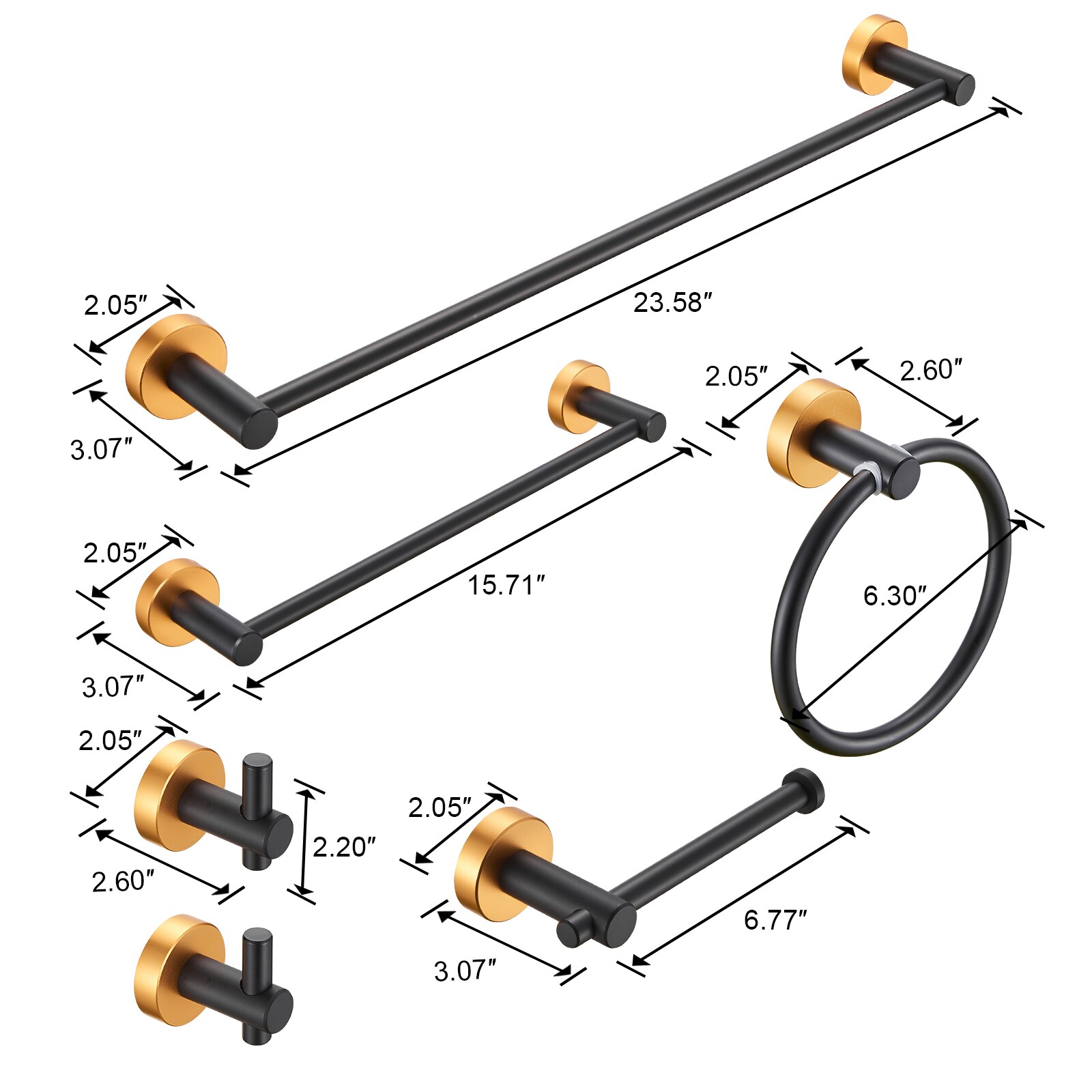 Cobbe LSKBHS02064 Decorative-Bath-Hardware-Kits - View #12