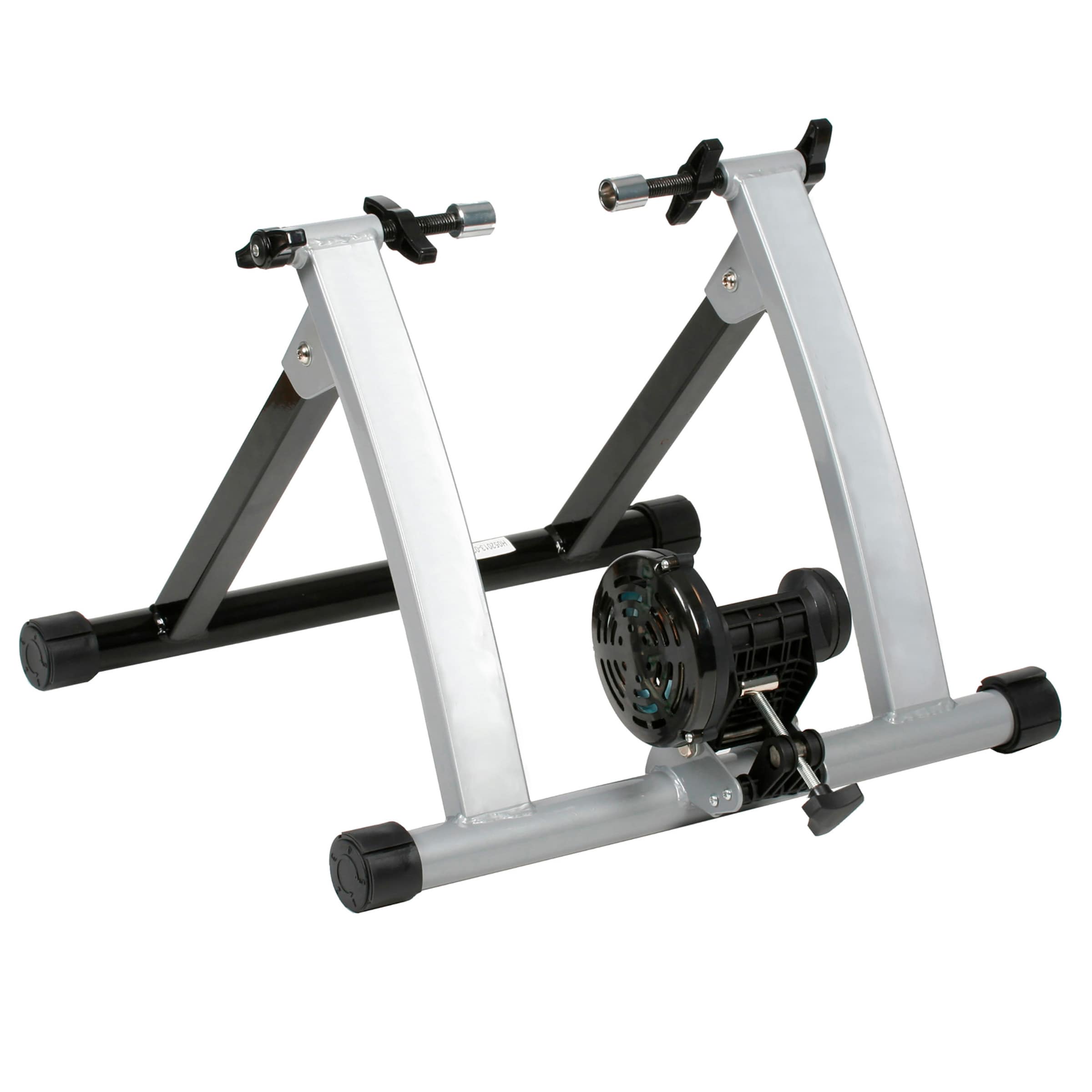 Leisure Sports Silver Steel Bike Stand for Indoor Riding Adjustable Resistance Quick Release Axle Fits 700cc 26 inch 27 inch Tires in the Bike Racks Storage department at Lowes