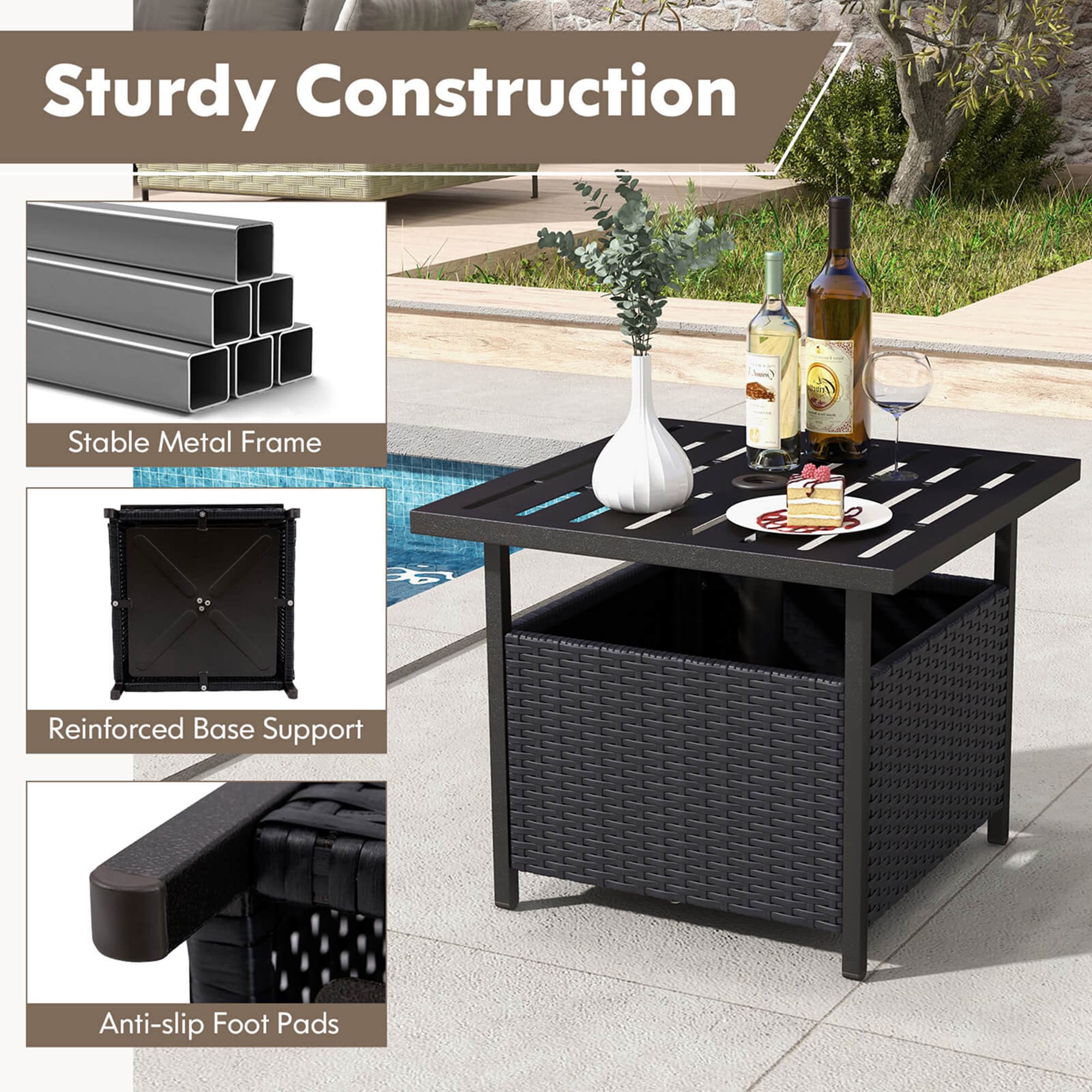 Costway HCST03568 Patio-Tables - View #3