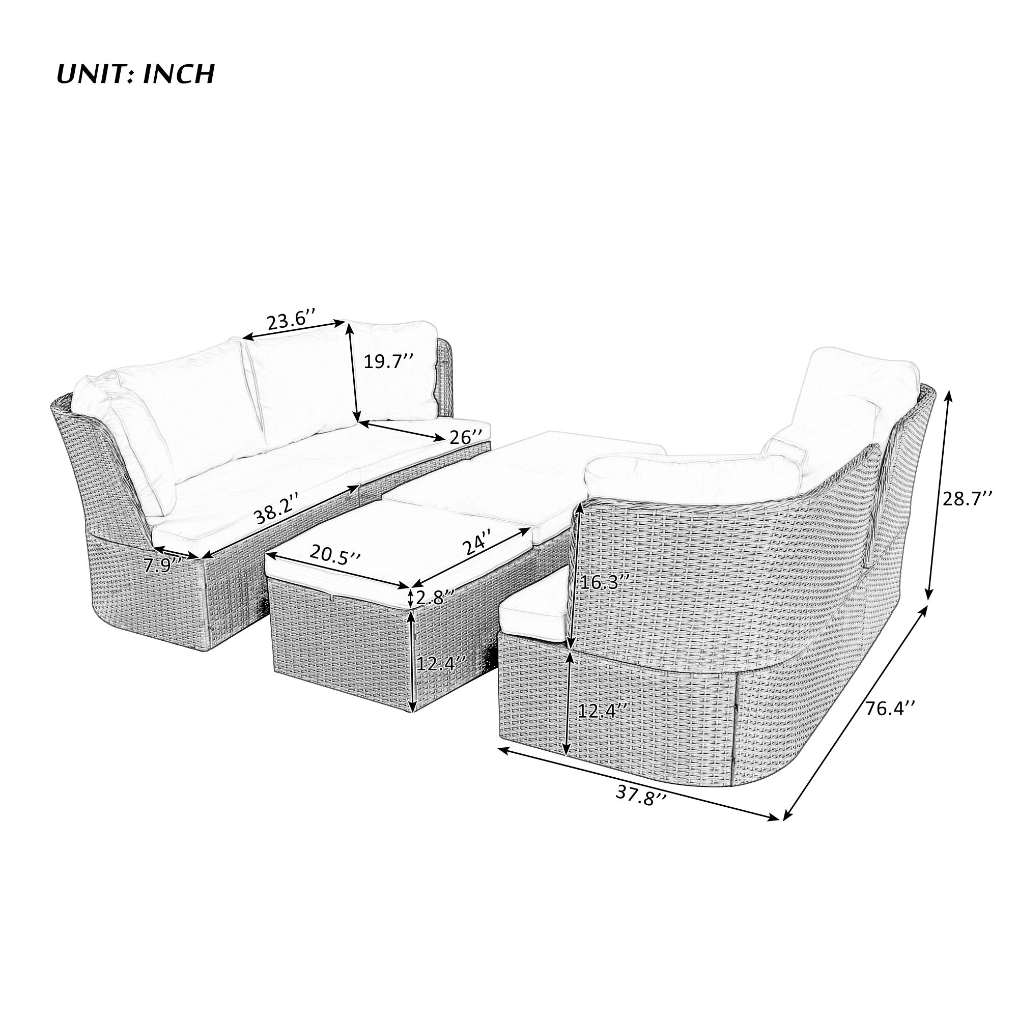 BABOOM BOM-S00021-ORN Patio-Conversation-Sets - View #5
