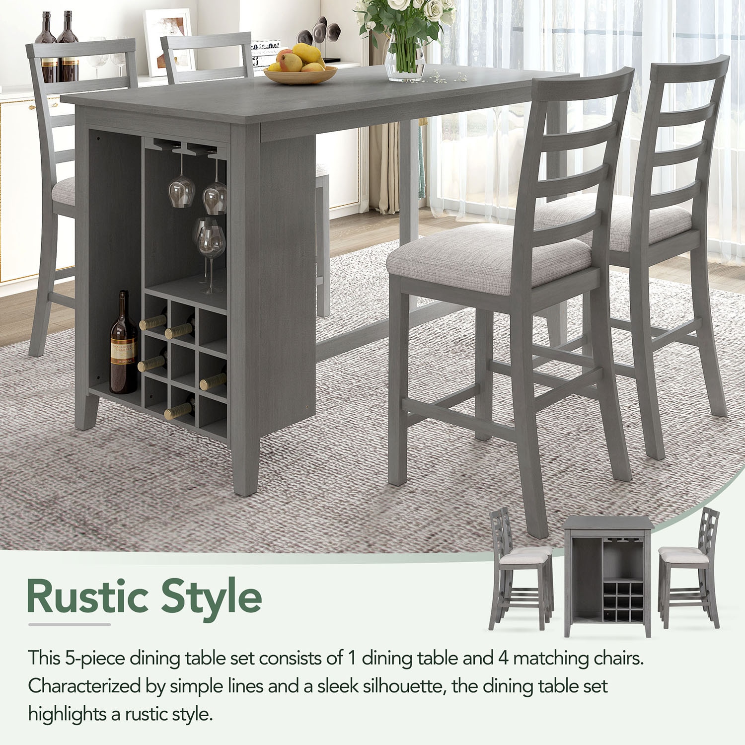 SINOFURN SYA010068GY Dining-Sets - View #6