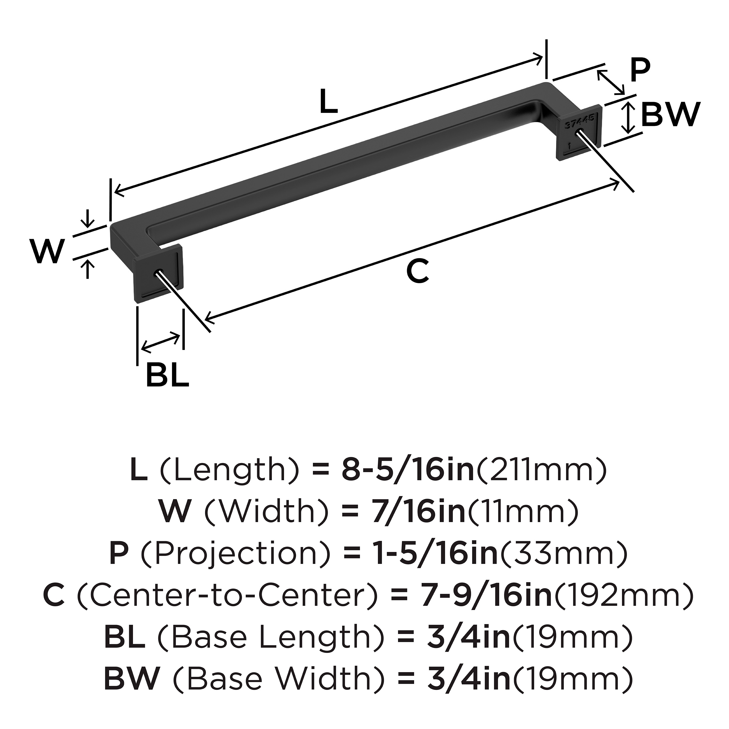 Amerock BP37445MB Cabinet-Pulls - View #4