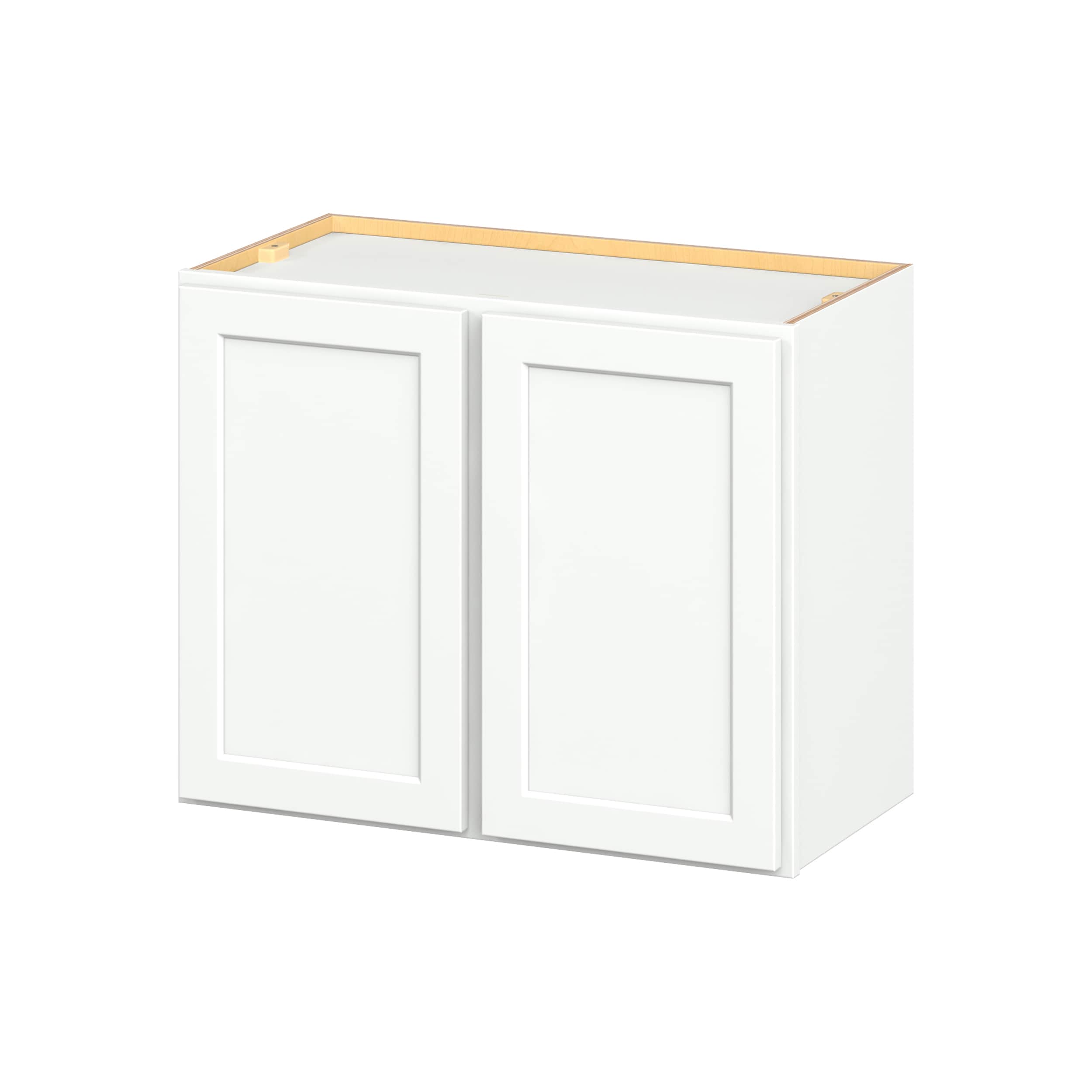 Hugo&Borg W302415-GL PRO Glendale 30-in W x 24-in H x 15-in D Pure White Wall Ready to assemble Plywood Cabinet (Recessed Panel Shaker)