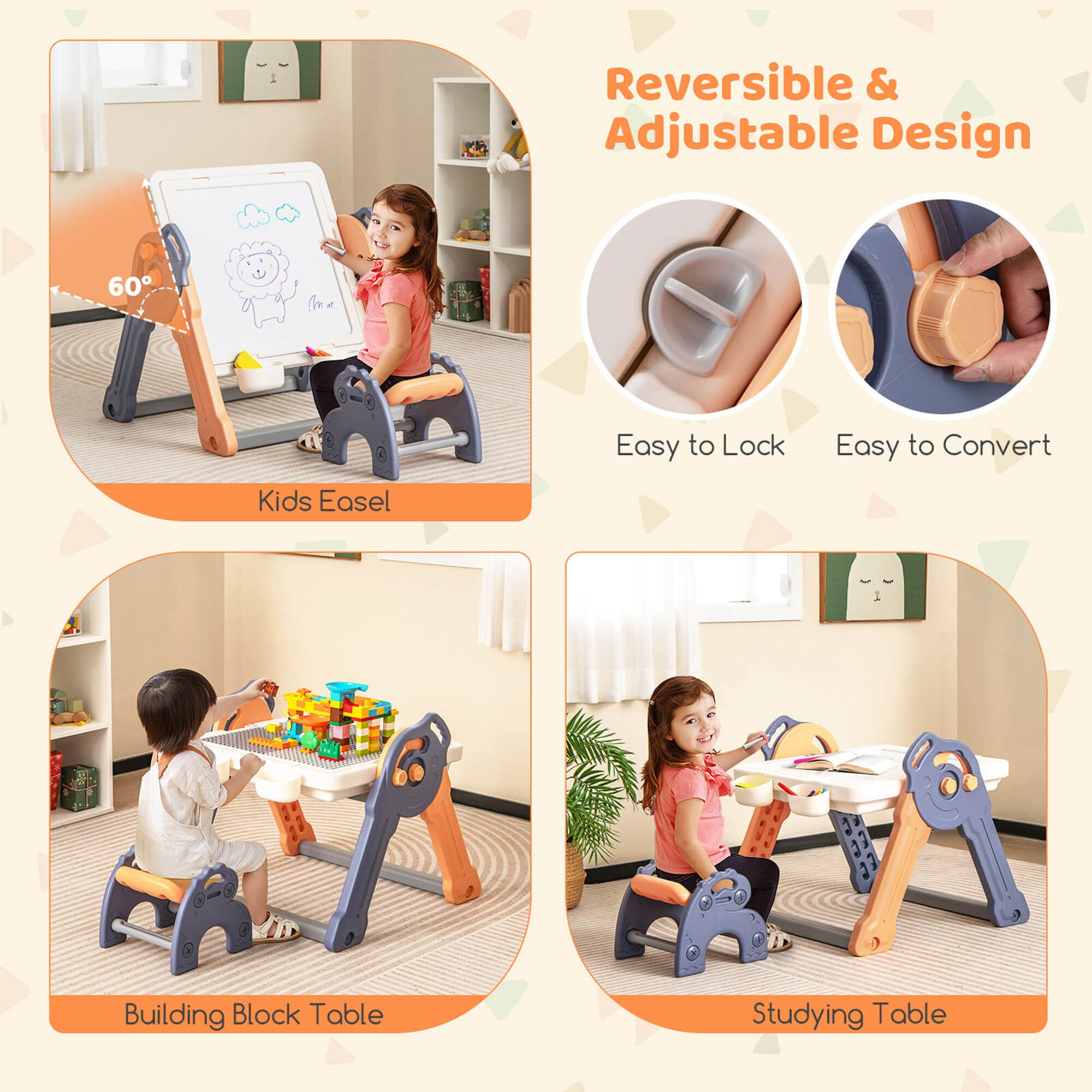 Costway HCST00193 Kids-Play-Tables - View #6