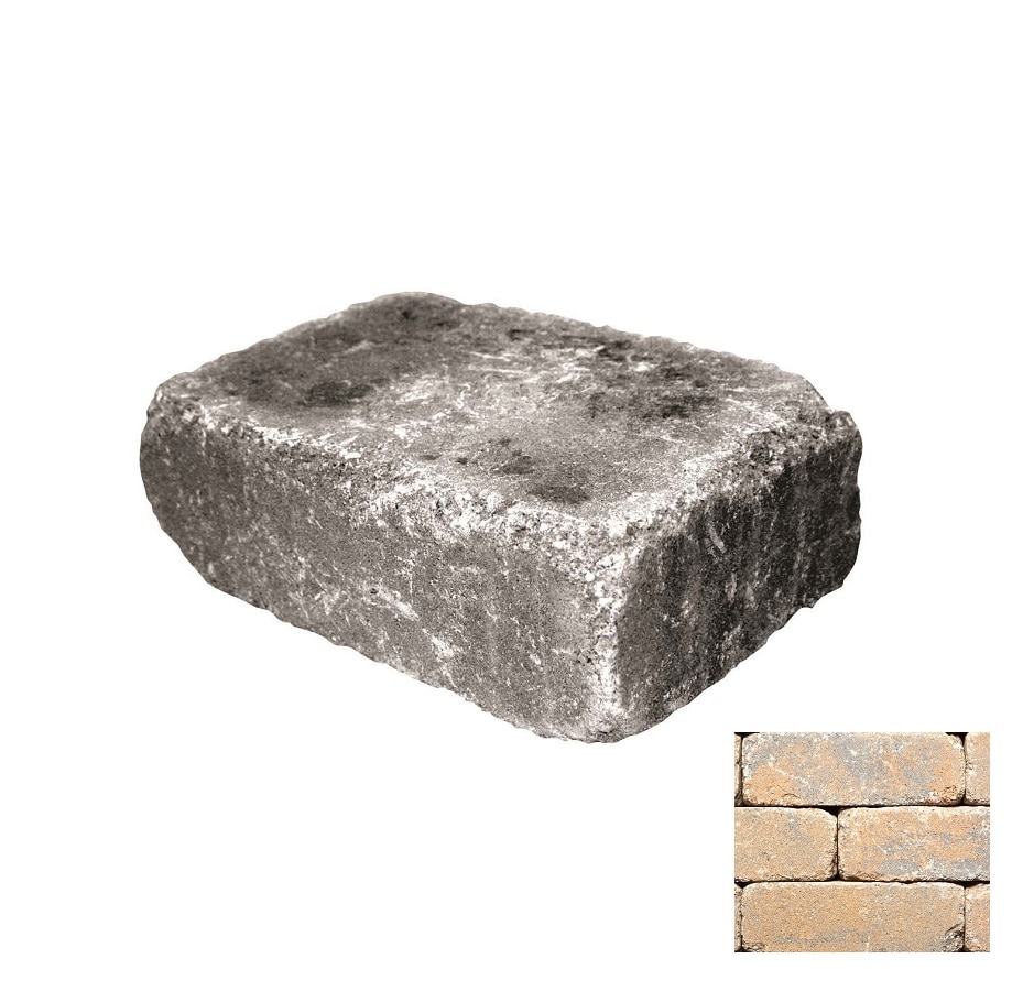 Belgard 16254164 4-in H x 12-in L x 8-in D Fossil Beige Concrete Retaining Wall Block