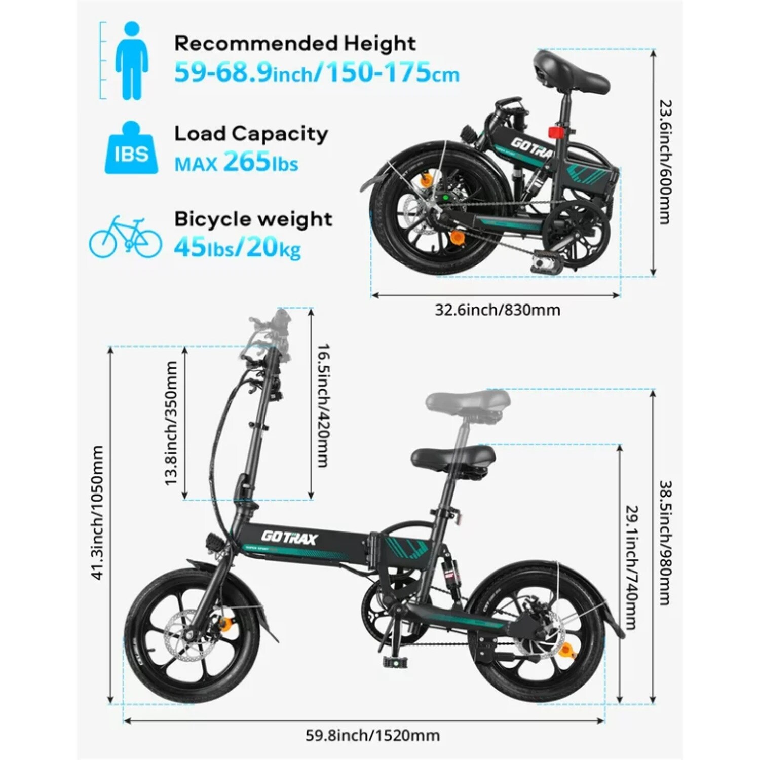 GOTRAX GT-EBE1-BLACK bikes - View #15