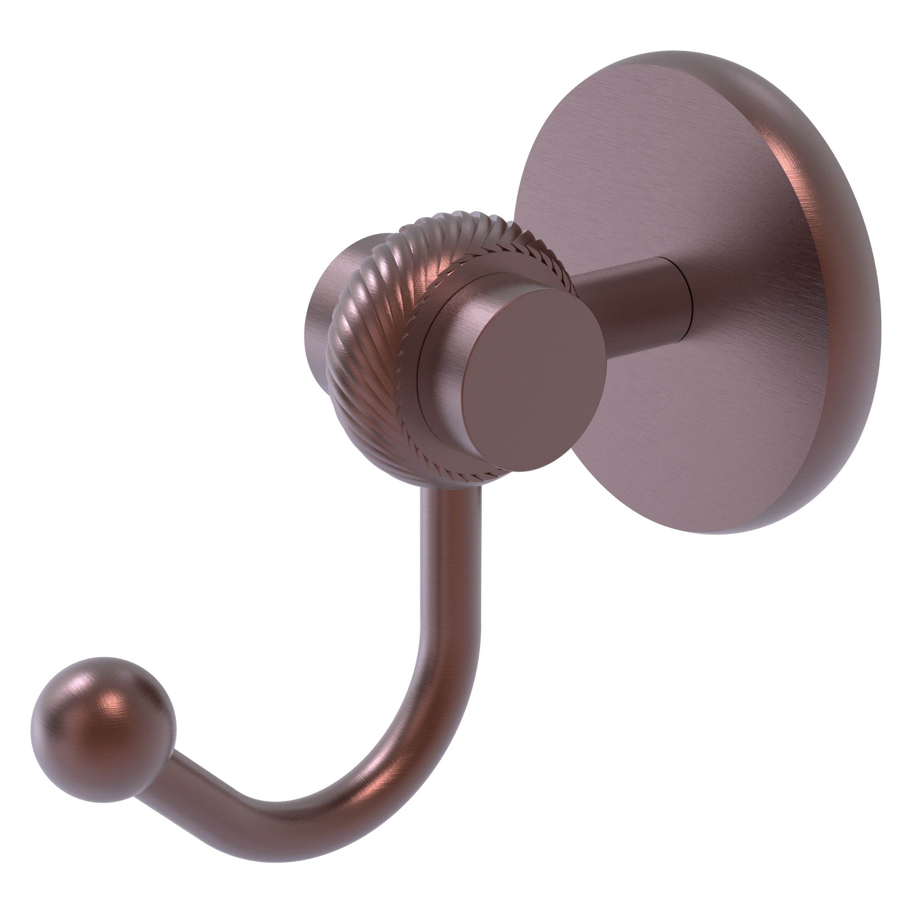 Allied Brass 7220T-CA Satellite Orbit Two Antique Copper Single -Hook Wall mount Towel Hook