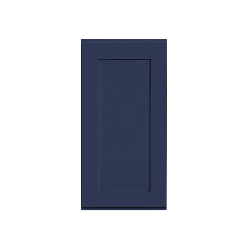 RELIABILT Creston 15-in W x 30-in H x 12-in D Navy Blue Wall Ready to assemble Plywood Cabinet (Recessed Panel Shaker)