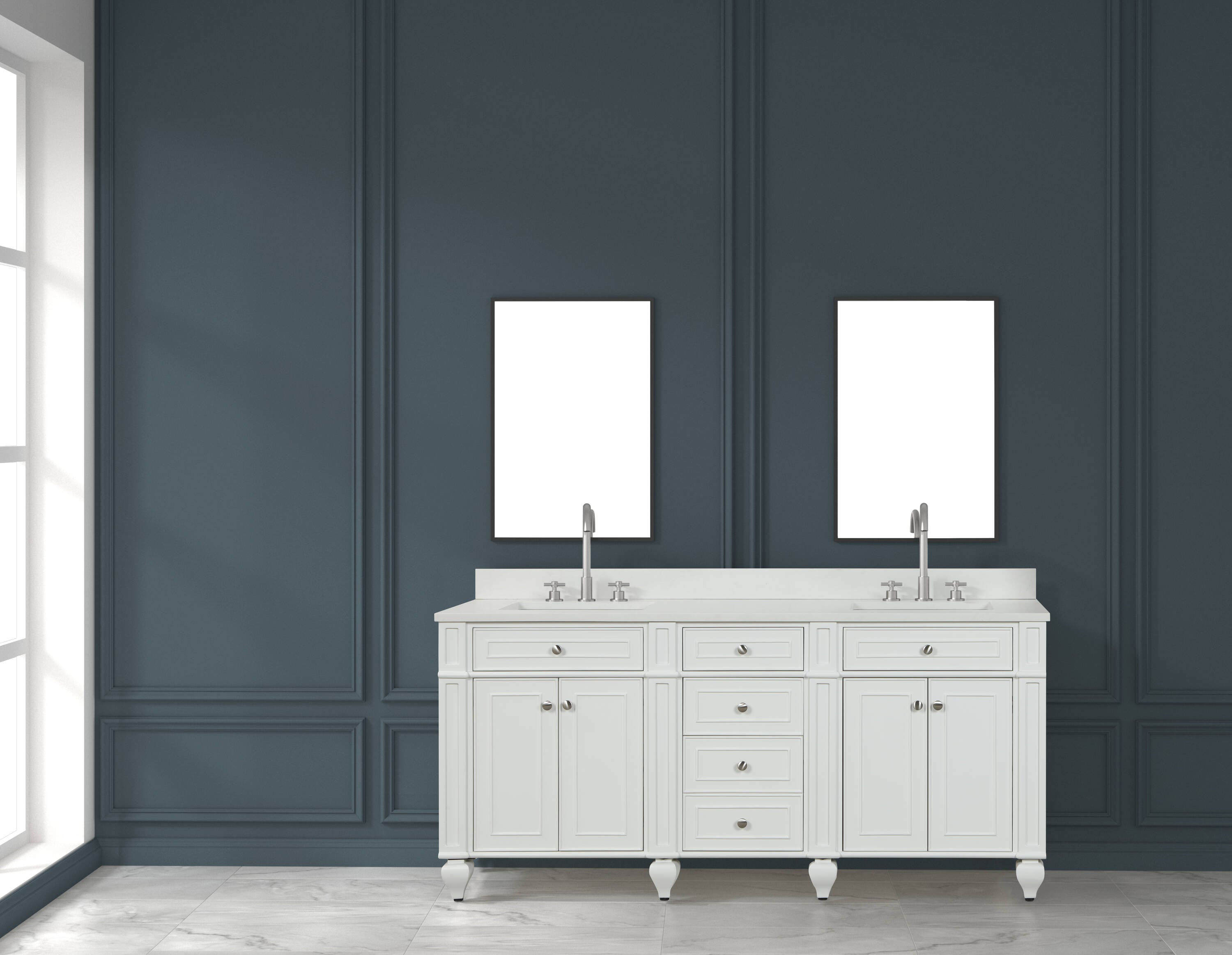 Design Element WN-72-W Bath-Vanity-Combo - View #2