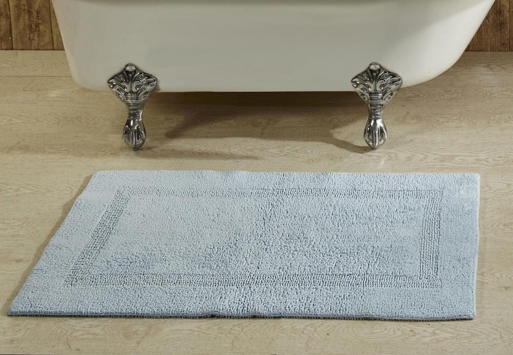 Amrapur Overseas Stripe bath mat 21-in x 34-in Taupe Cotton Bath