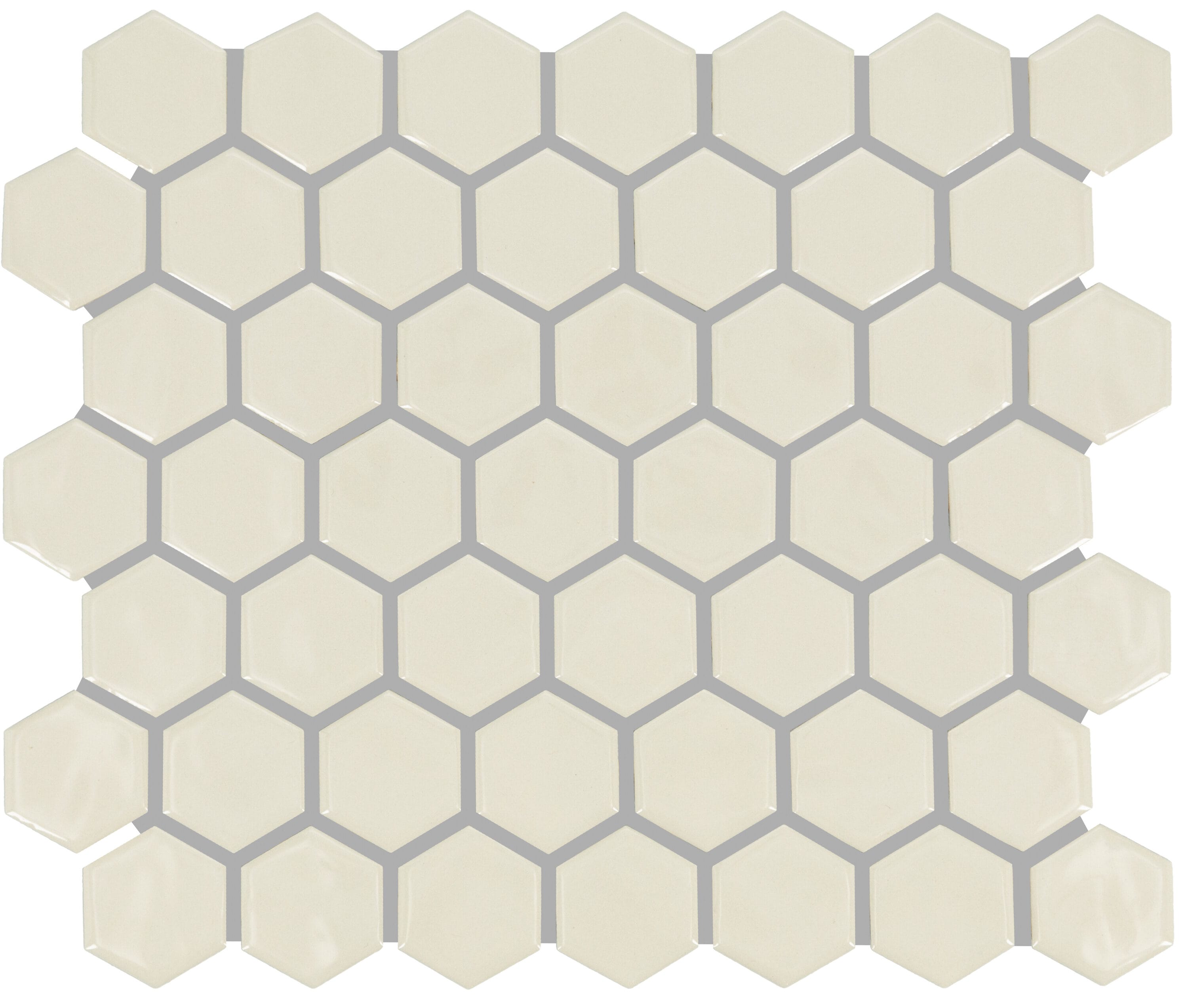 Hillcrest Ridge Nordic Sand 10-in x 12-in Glossy Ceramic Hexagon Patterned Wall Tile (9.72-sq. ft/ Carton) | - American Olean AT2115HEXMS1P2