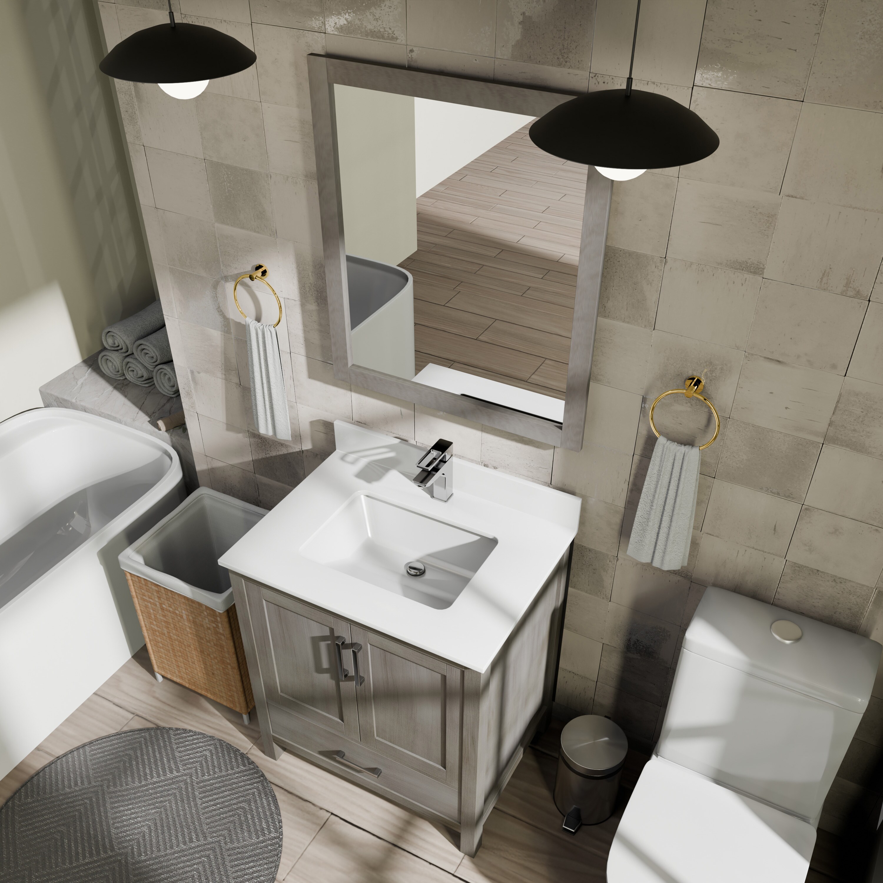 Lexora LVJ30SD201 Bath-Vanity-Combo - View #7