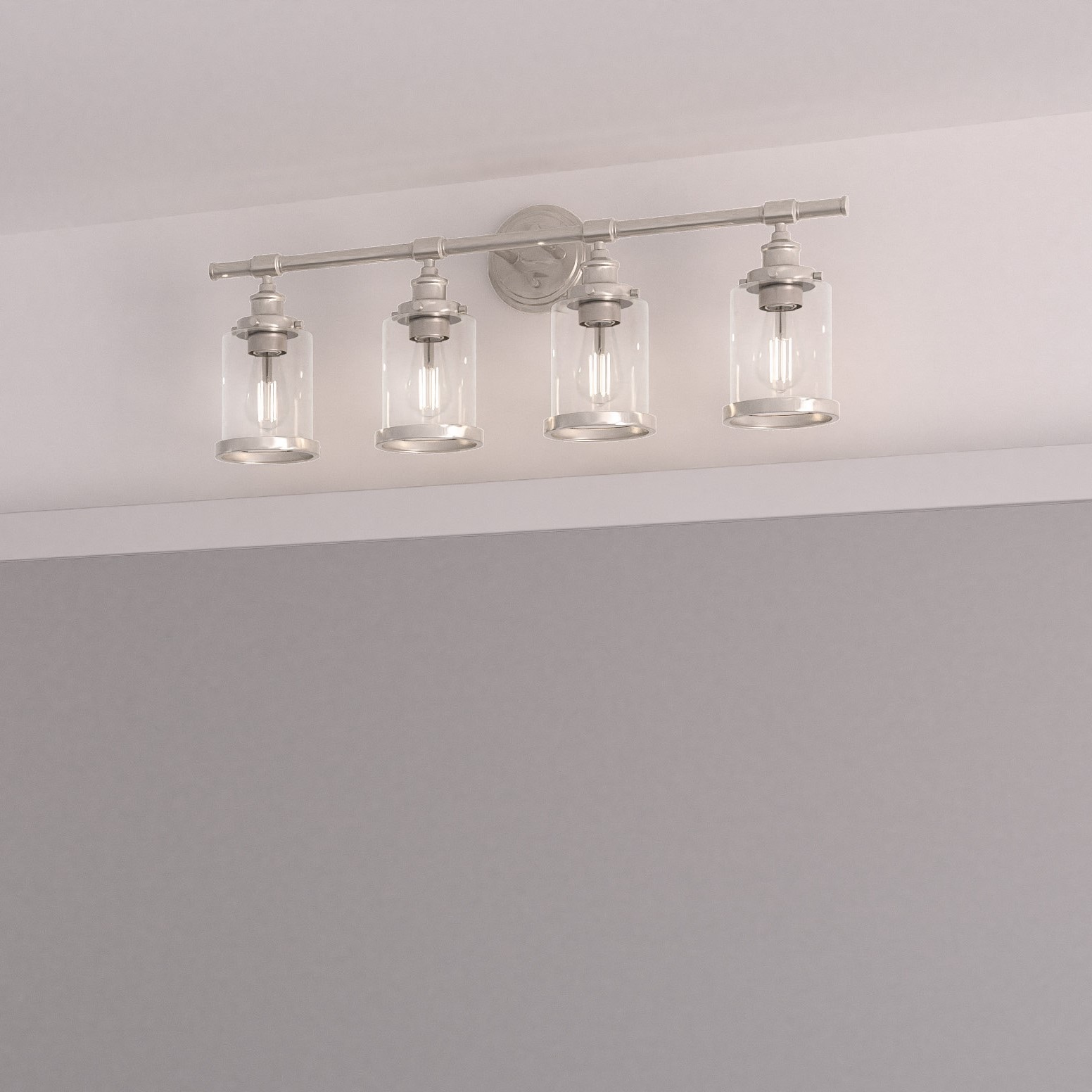 Quoizel DIX8632C Dixie 32-in 4-Light Polished Chrome Transitional Vanity Light