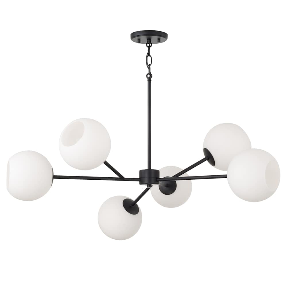 Capital Lighting  461561665 Atlas 6 Light 38 Inch Wide Sputnik Chandelier