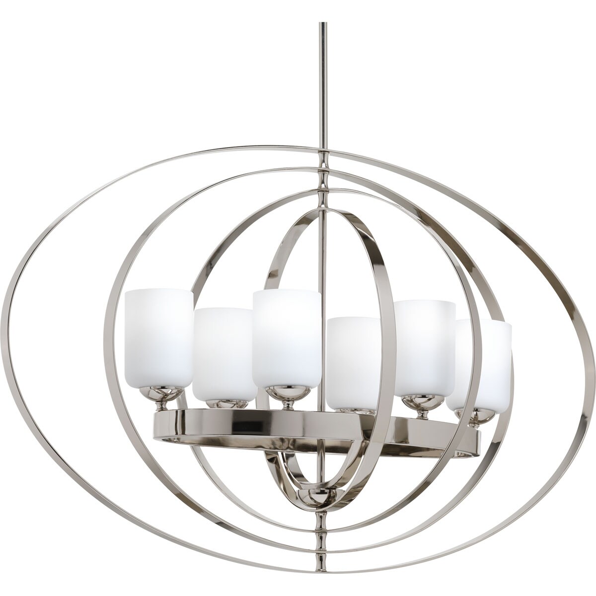 Progress Lighting Equinox Polished Nickel Transitional Chandelier