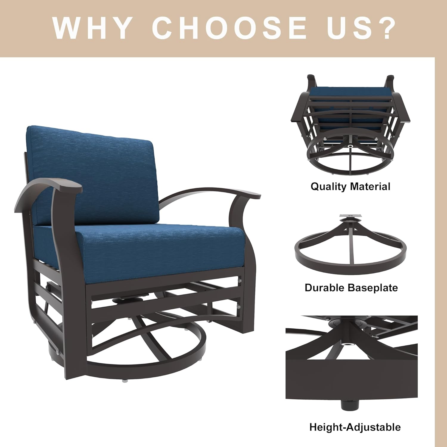 ALAULM LS-ASR-NAVY Patio-Chairs - View #4