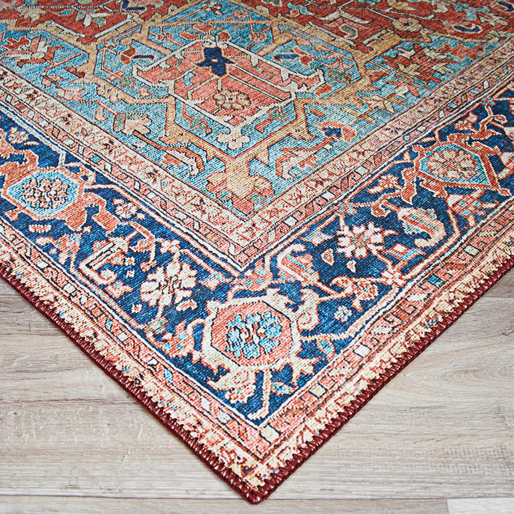 Ruby Red 5' x 8' Synthetic Non-slip Rectangular Area Rug