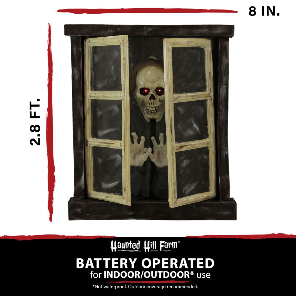 Haunted Hill Farm HHDWNDW-1LSA Outdoor-Halloween-Decor - View #4