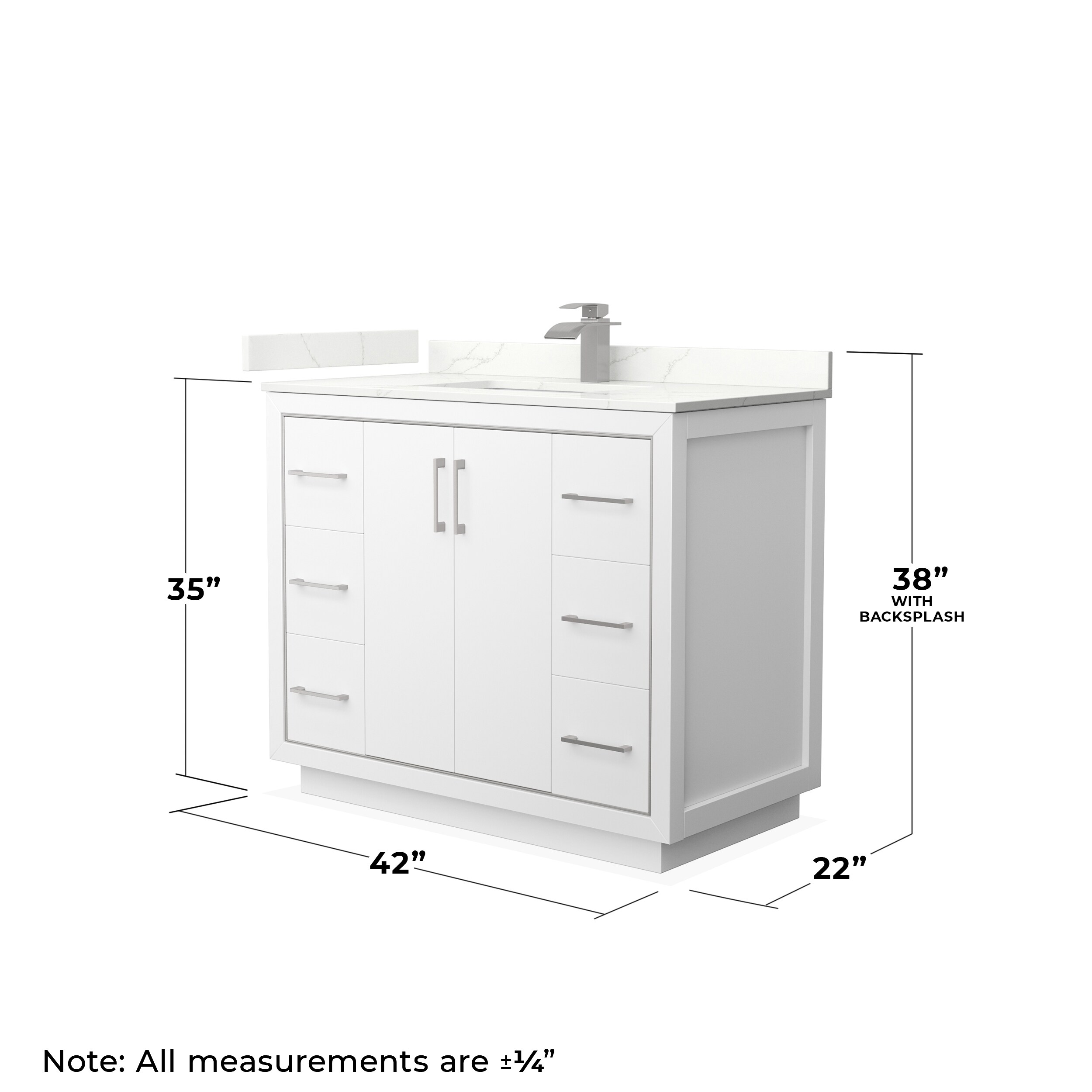 Wyndham Collection WCF111142SWHGTUNSMXX Bath-Vanity-Combo - View #6