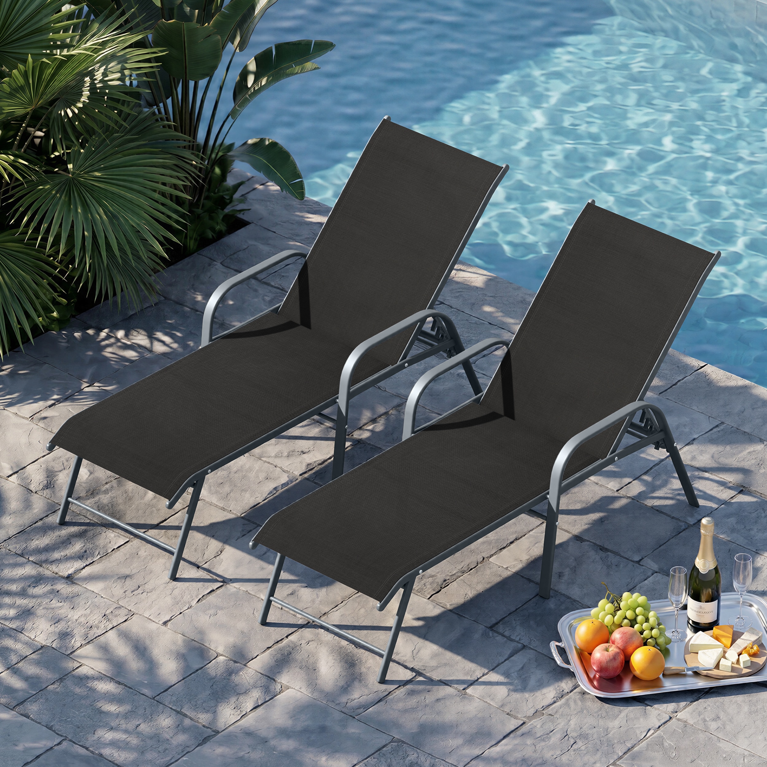 Crestlive Products CL-LG024BLK-2 Patio-Chairs - View #2