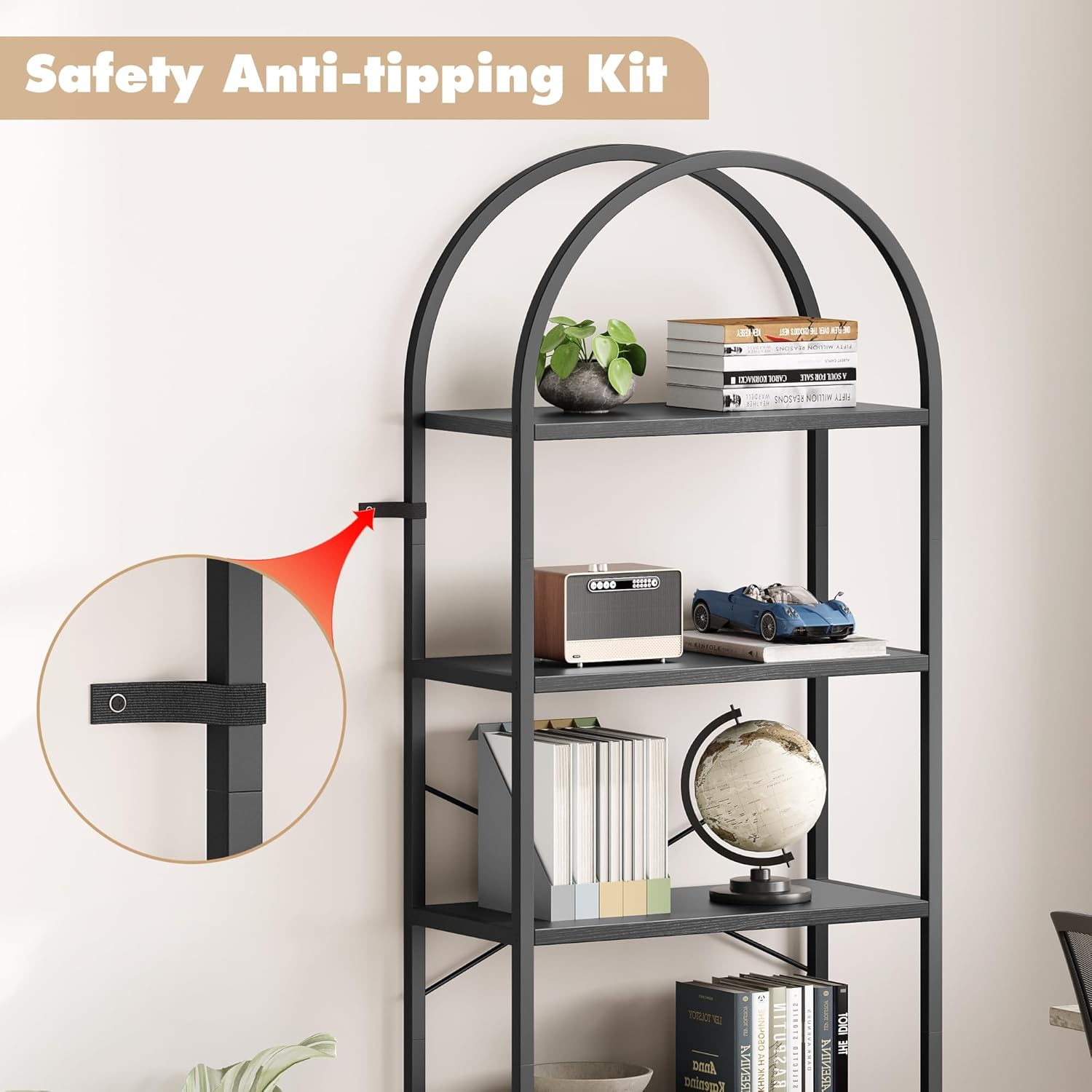 Garvee FiveTier Arched Display Rack 71 Inch IndustrialStyle ...
