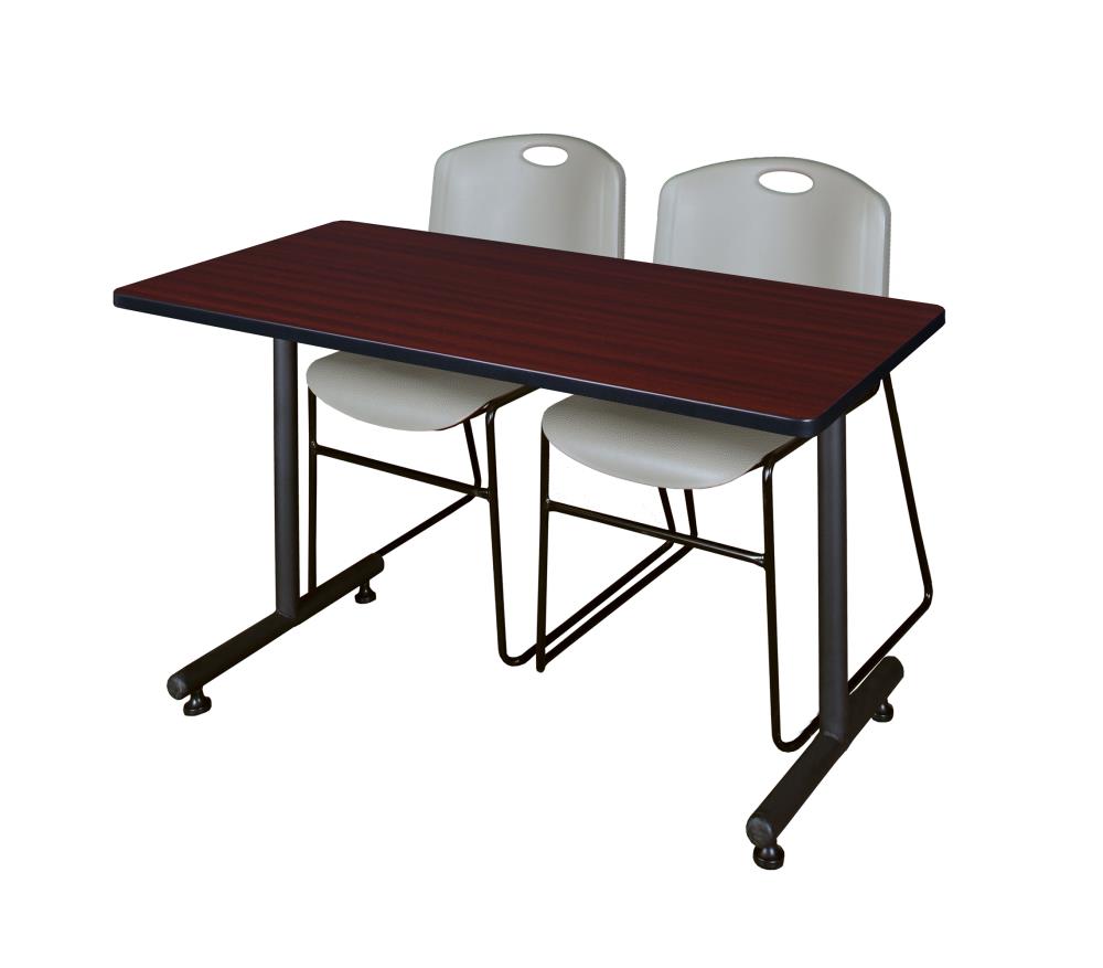 Regency MKTRCT4830MH44GY Training Brown 4-Person Training Table (48-in W x 29-in H)