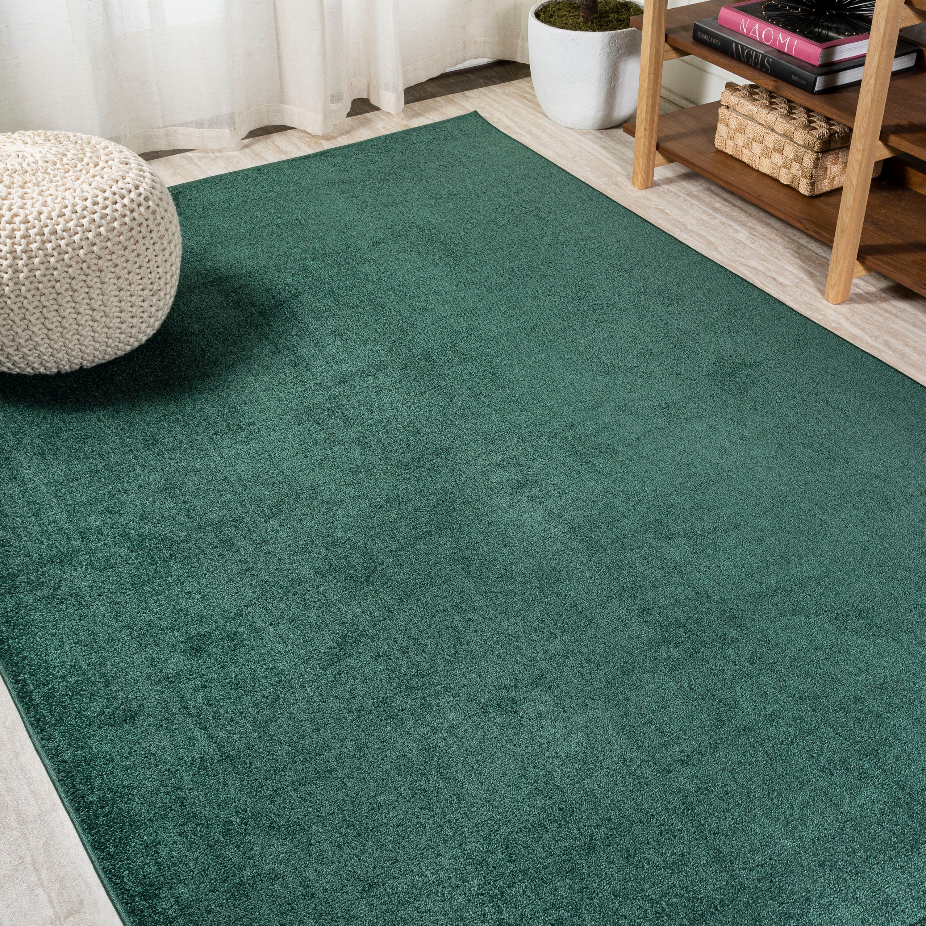 Gemstone Emerald Versatile Indoor/outdoor Rug Mid-century Green
