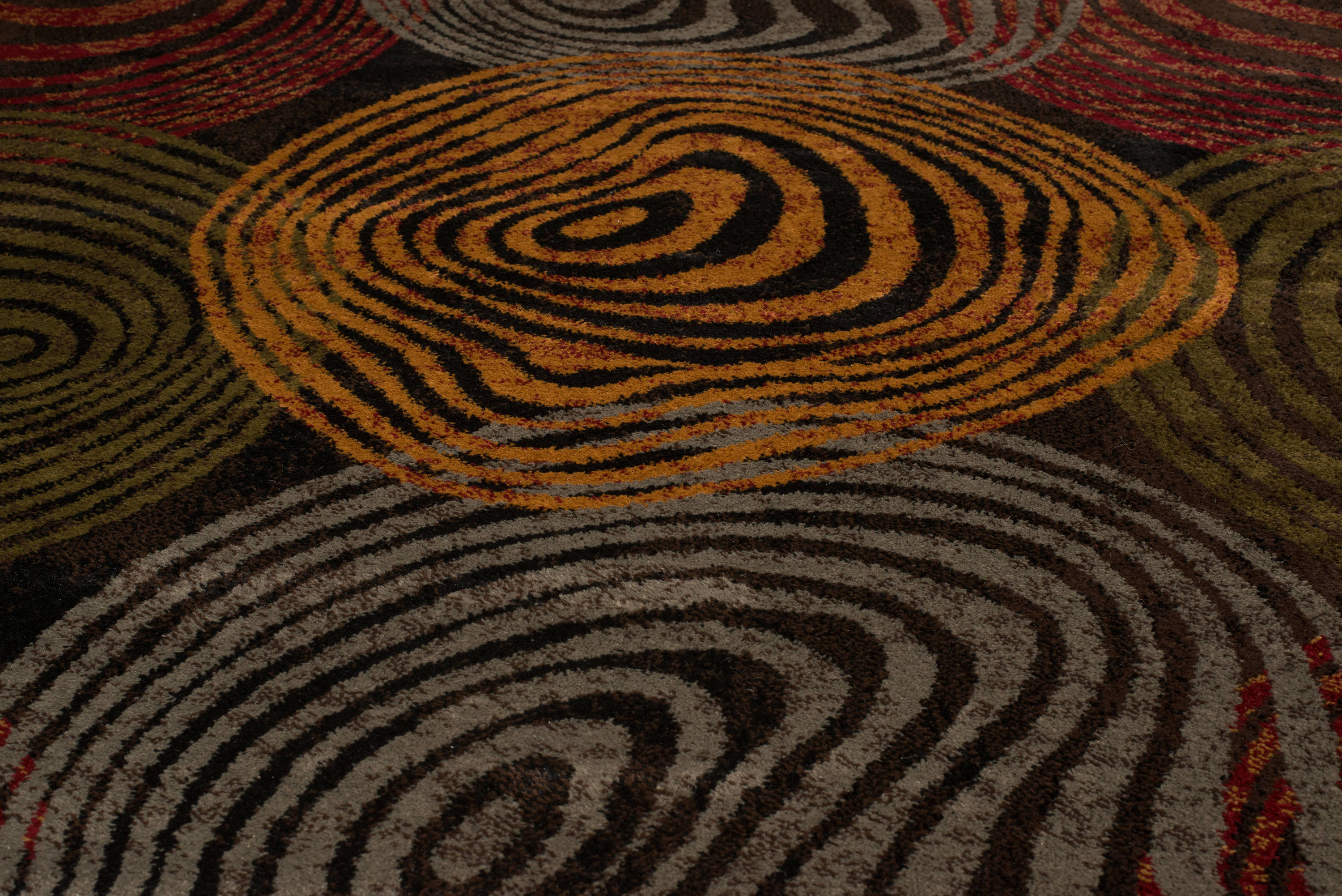 Abstract Multicolor Synthetic Rectangular Area Rug