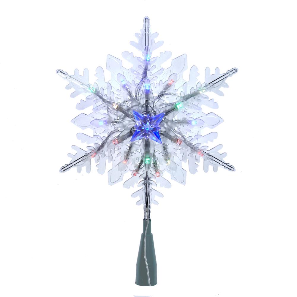 Kurt S. Adler AD2808 12-in Snowflake Multi-color Multicolor Christmas Tree Topper