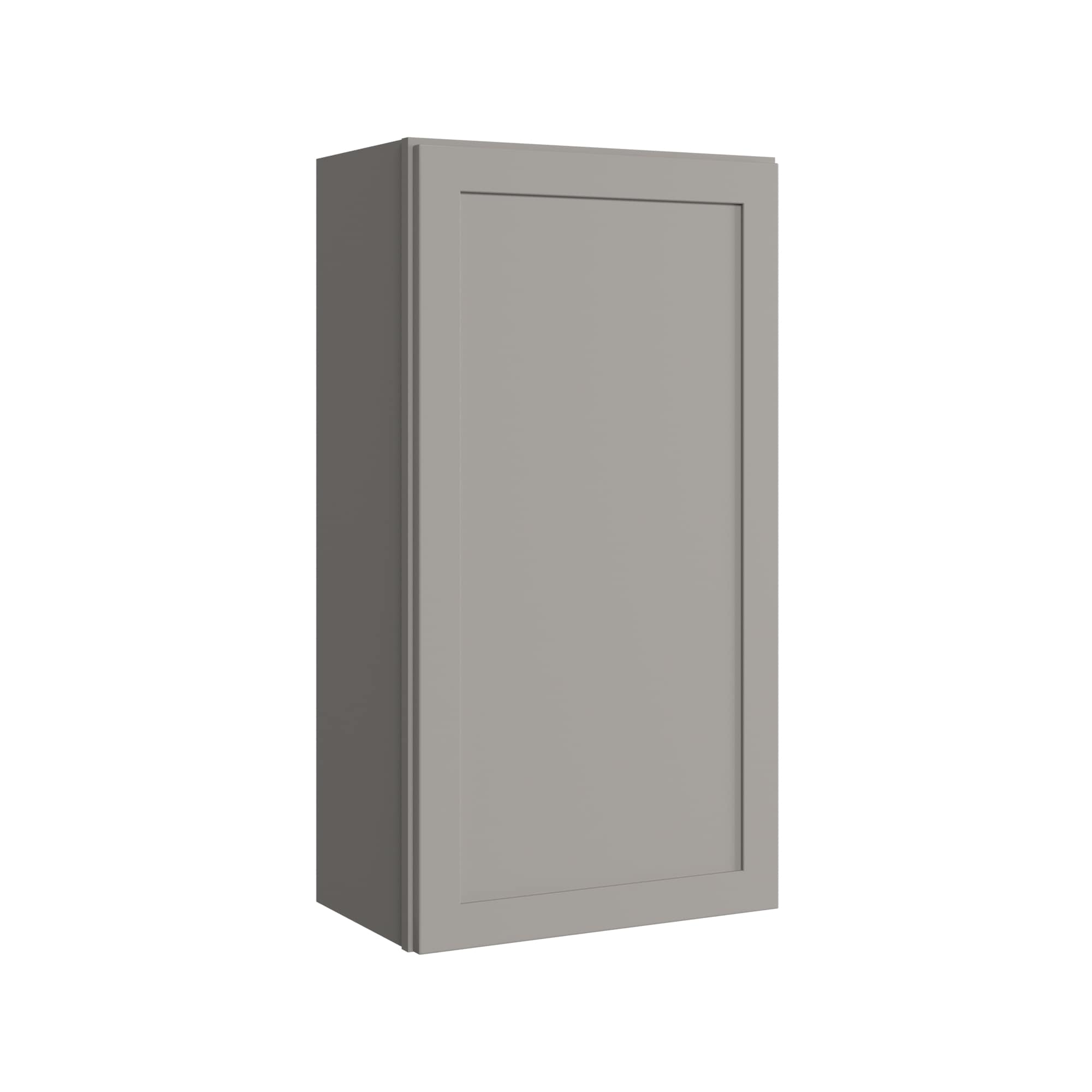 KraftMaid Momentum W2139RG81 Deveron 21-in W x 39-in H x 12-in D Pebble Grey Wall Fully assembled Plywood Cabinet (Recessed Panel Shaker)