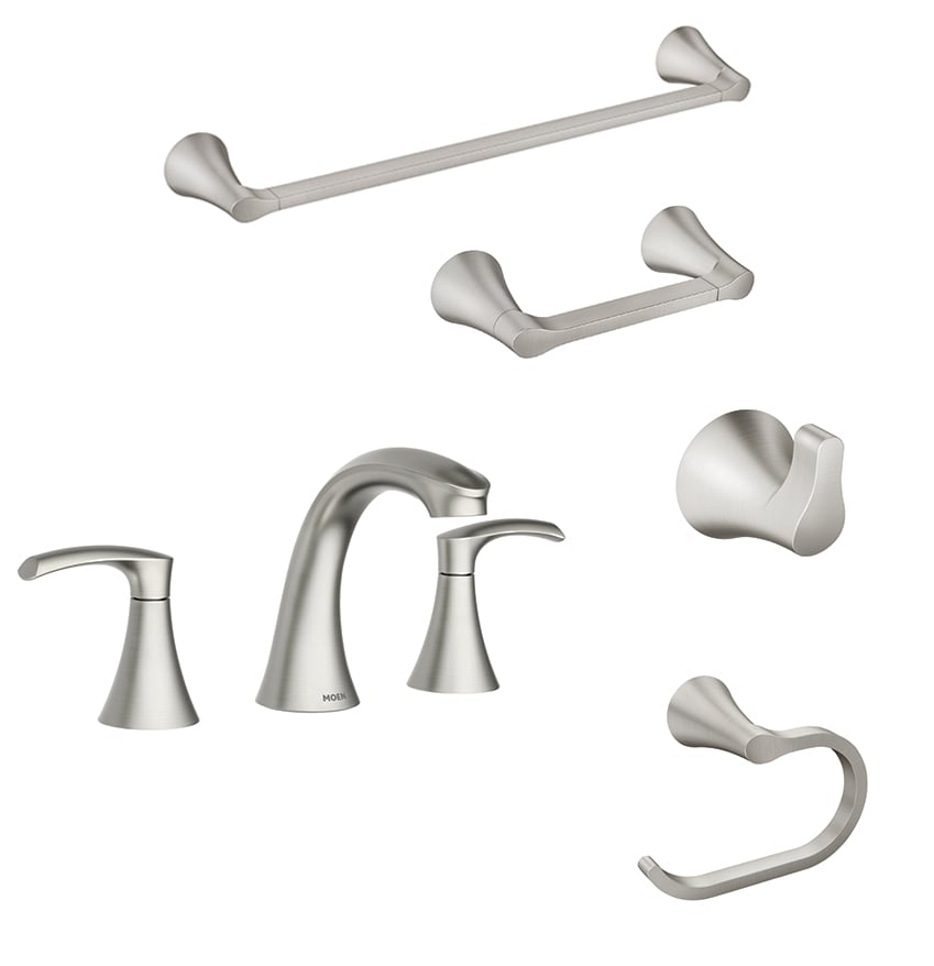 Shop Moen Graeden 8in Widespread 2-Handle Bathroom Faucet with 18 in ...