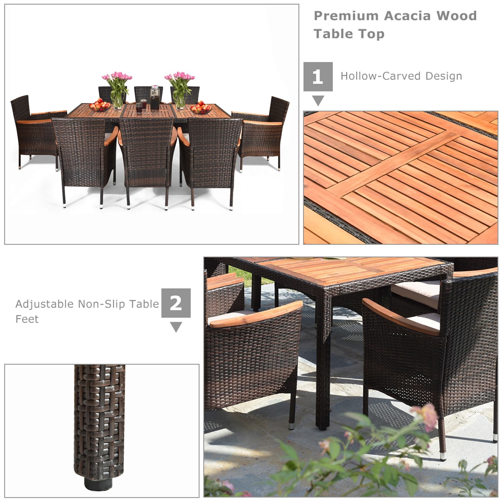 WELLFOR OUG68660B+ Patio-Dining-Sets - View #4