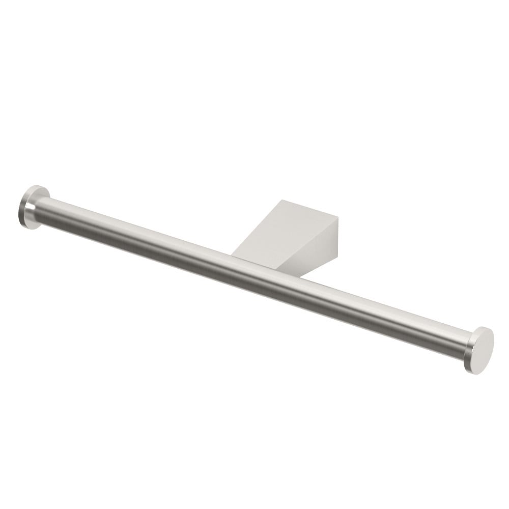 Satin Nickel Wall Mounted Double Toilet Paper Holder