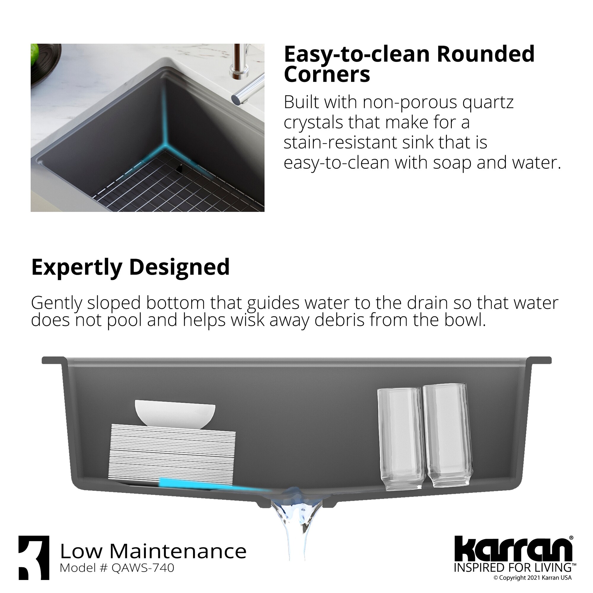 Karran QAWS-740-GR Kitchen-Sinks - View #8