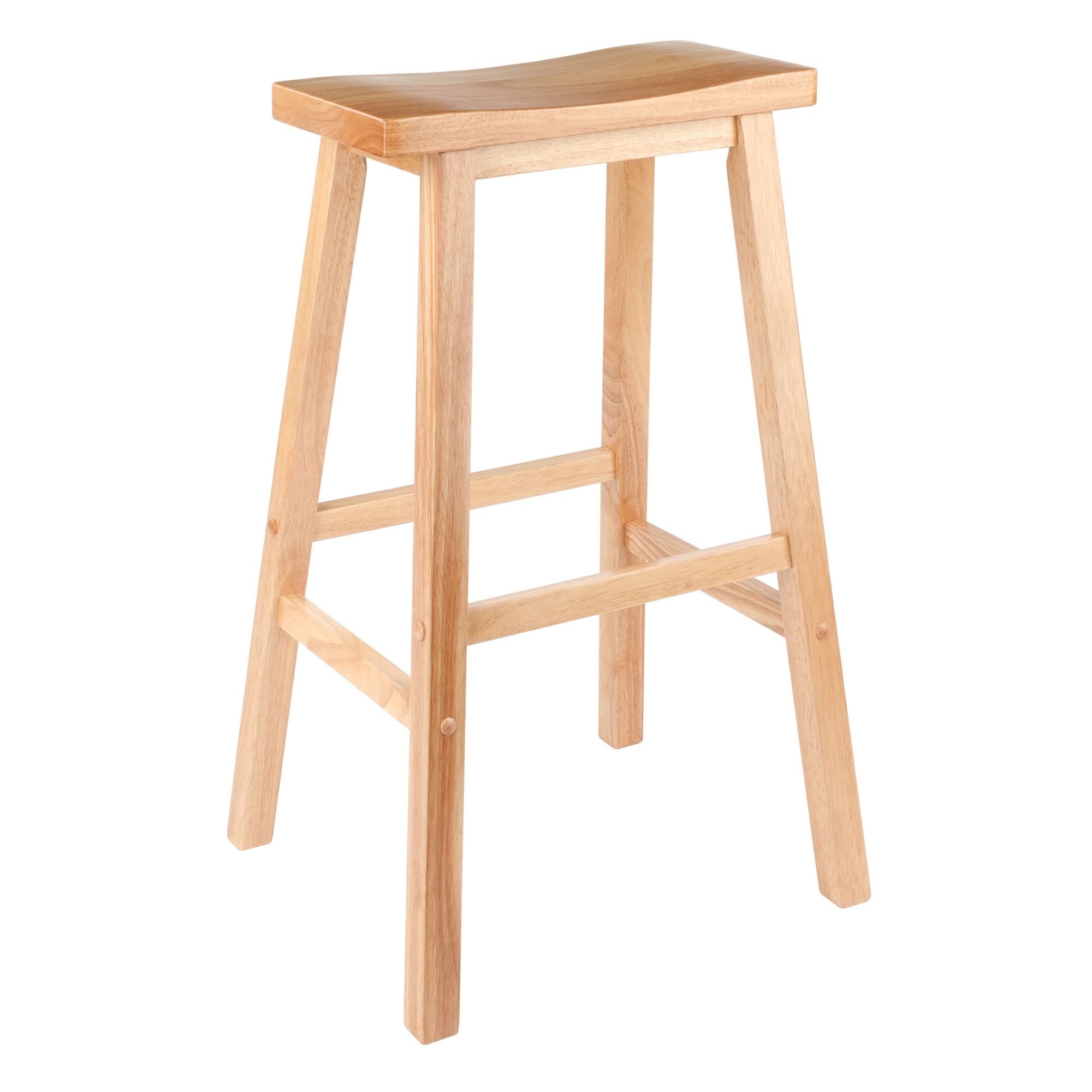 Winsome Wood Satori Natural Bar Height, Unfinished Solid Wood Bar Stools