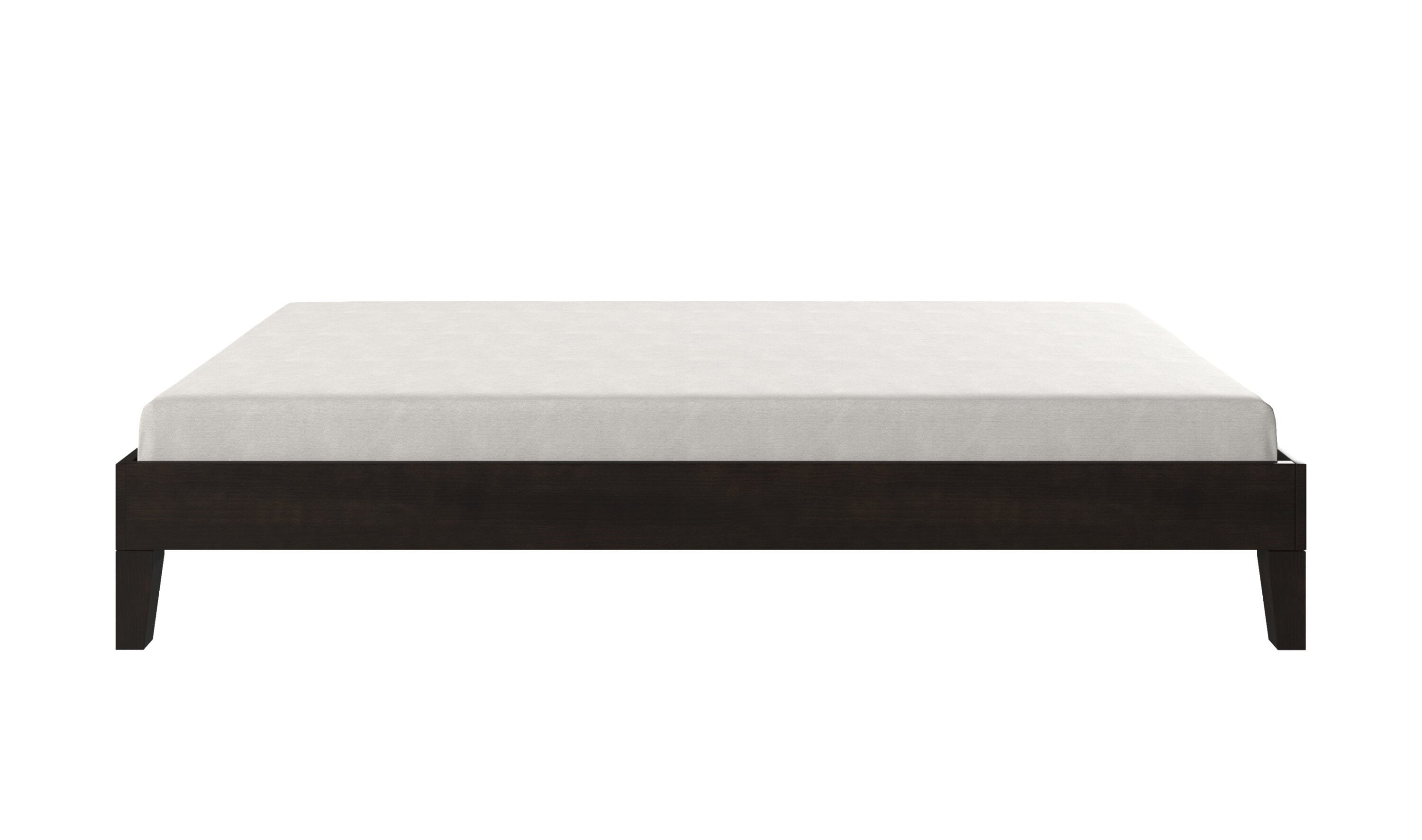 Black Pine Twin Platform Bed with Slats and Drawer