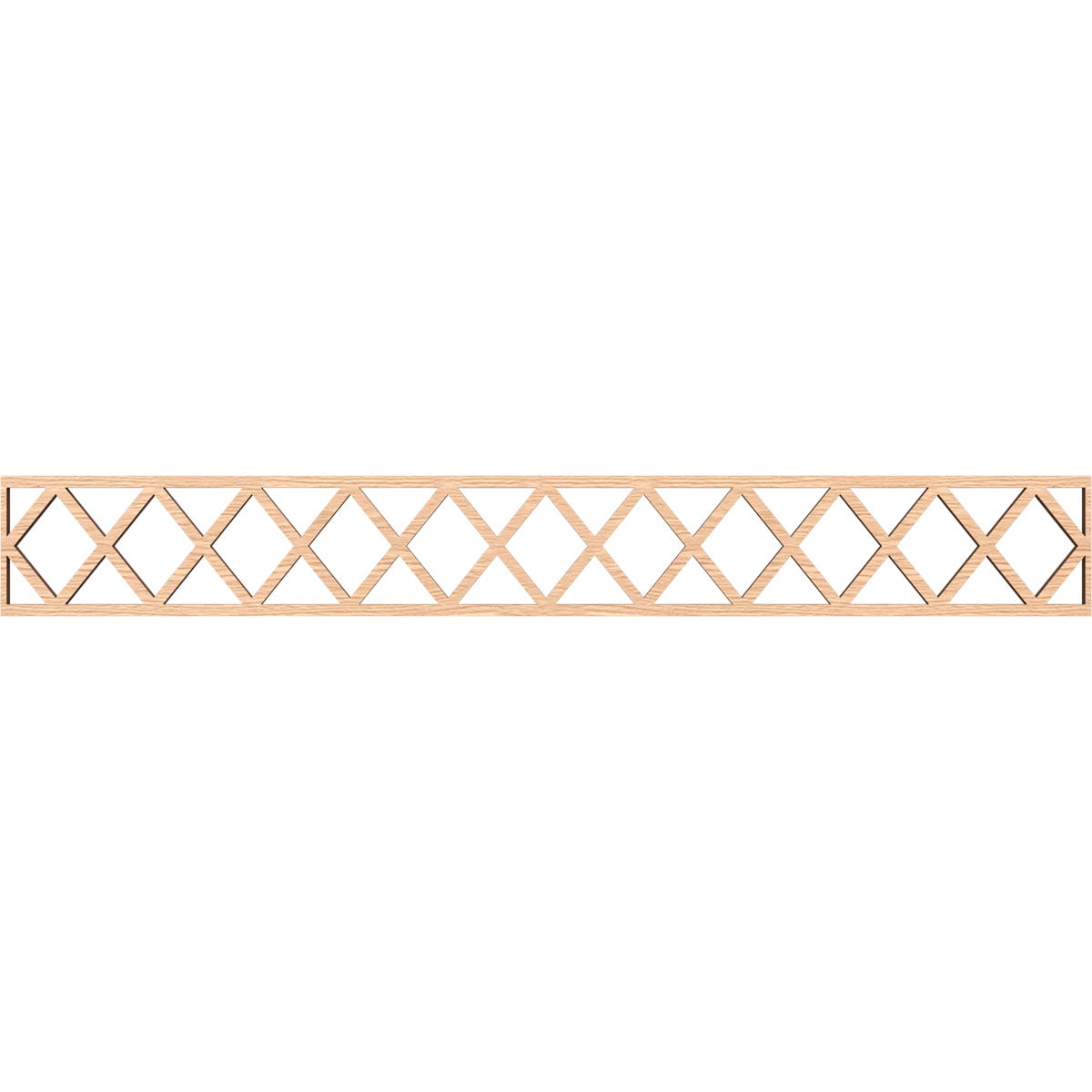 Ekena Millwork MLDB06X46WOLRO Wolford Fretwork Flat Trim 6-in x 3.86-ft Red Oak Brown Unfinished 2157443 Pierced Wall Panel Moulding