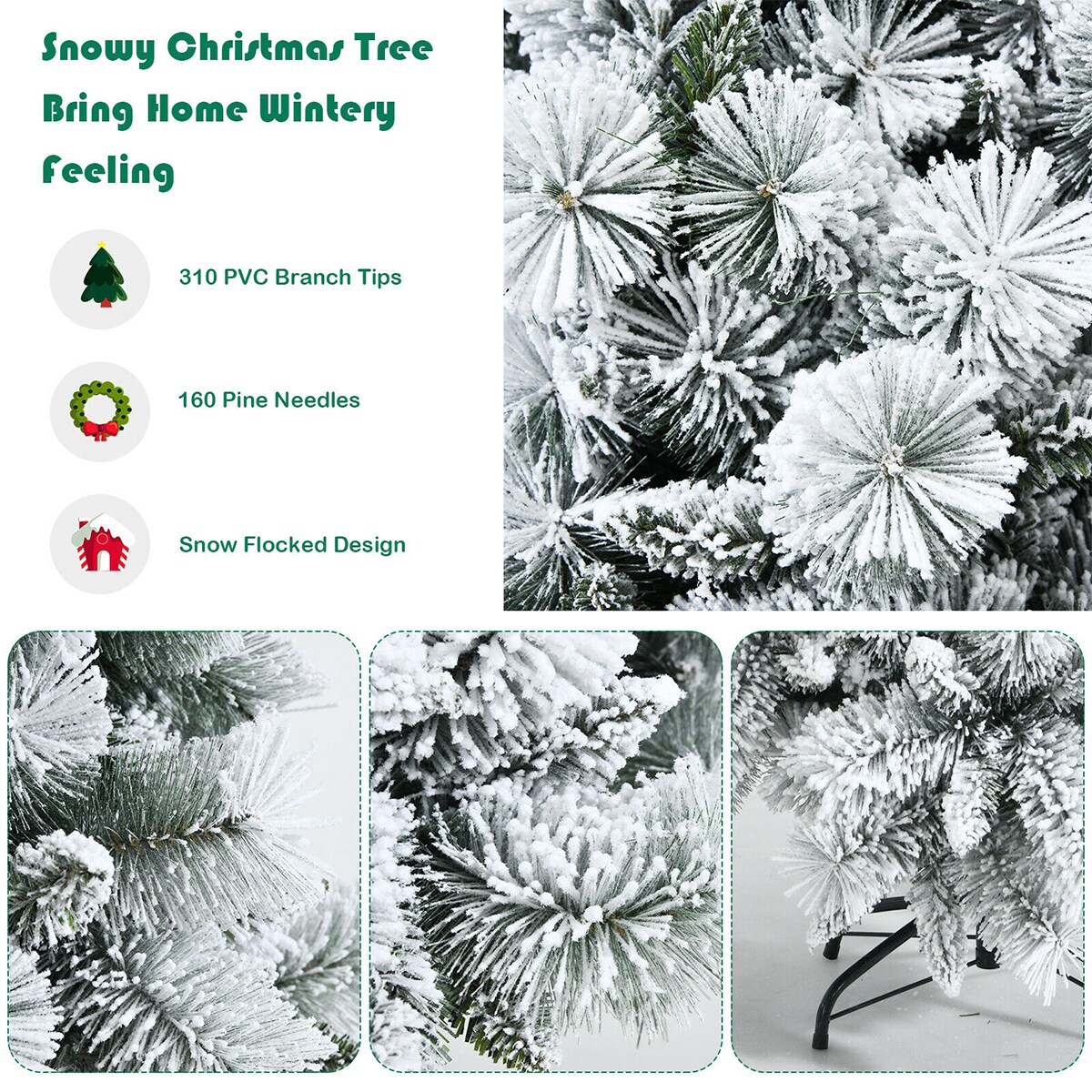 WELLFOR CM-HJY-23554 Artificial-Christmas-Trees - View #3