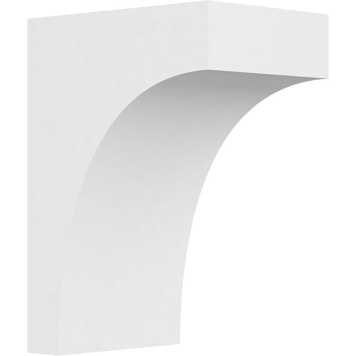 Ekena Millwork CORP07X10X14STO 7-in x 10-in x 14-in Standard Stockport Unfinished White PVC Paintable Corbel