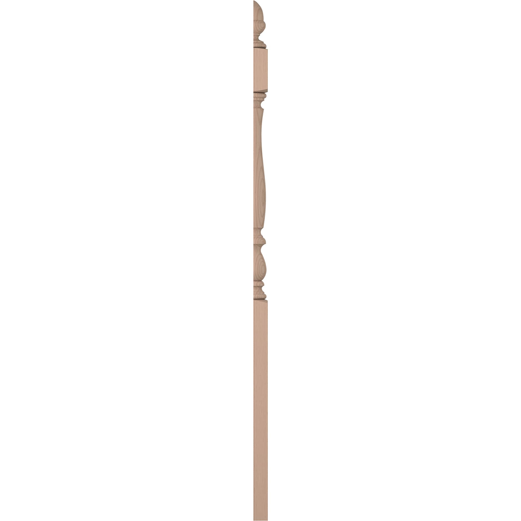 L.J. Smith Stair Systems LJP-3942 1-2-M 3.25-in x 57.7812-in Unfinished Maple Stair Newel Post