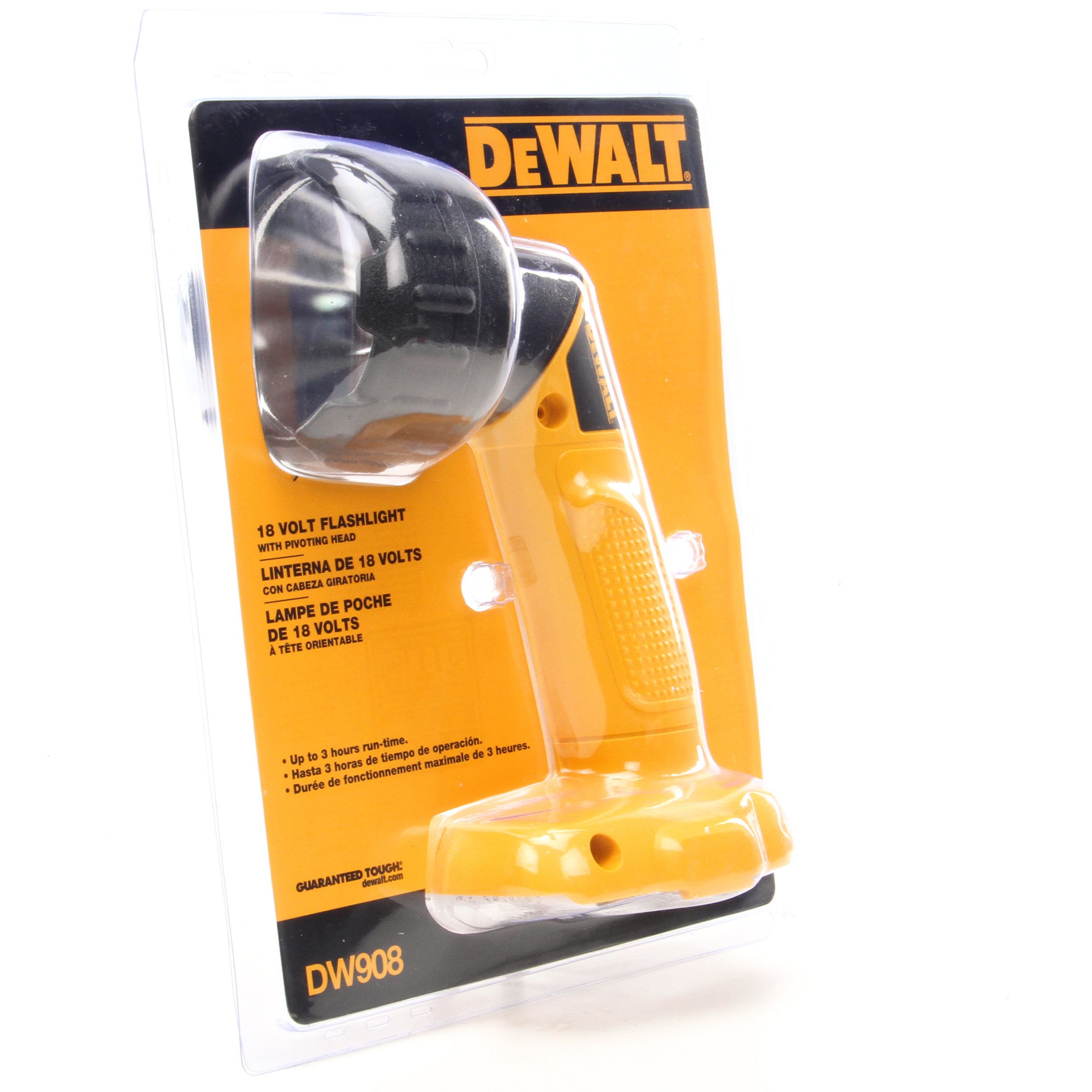 DEWALT 18V Pivoting Head Flashlight DW908 for sale online 