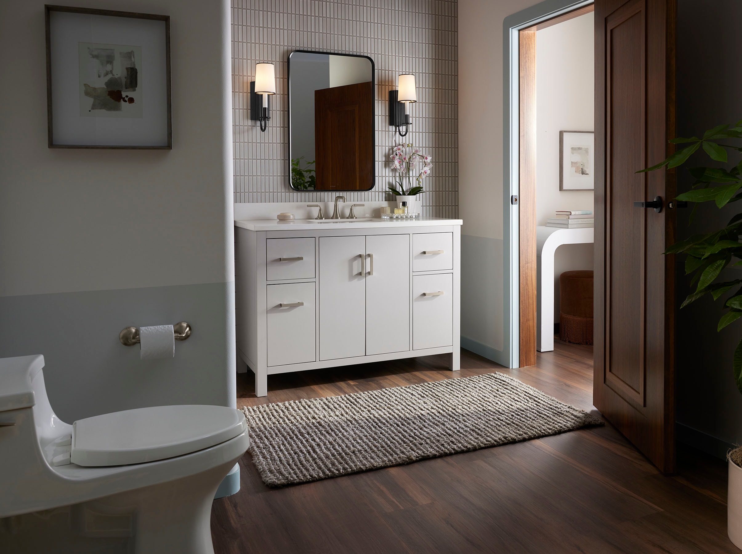 Kresla 48" Atmos Grey Freestanding Bathroom Vanity with Quartz Top