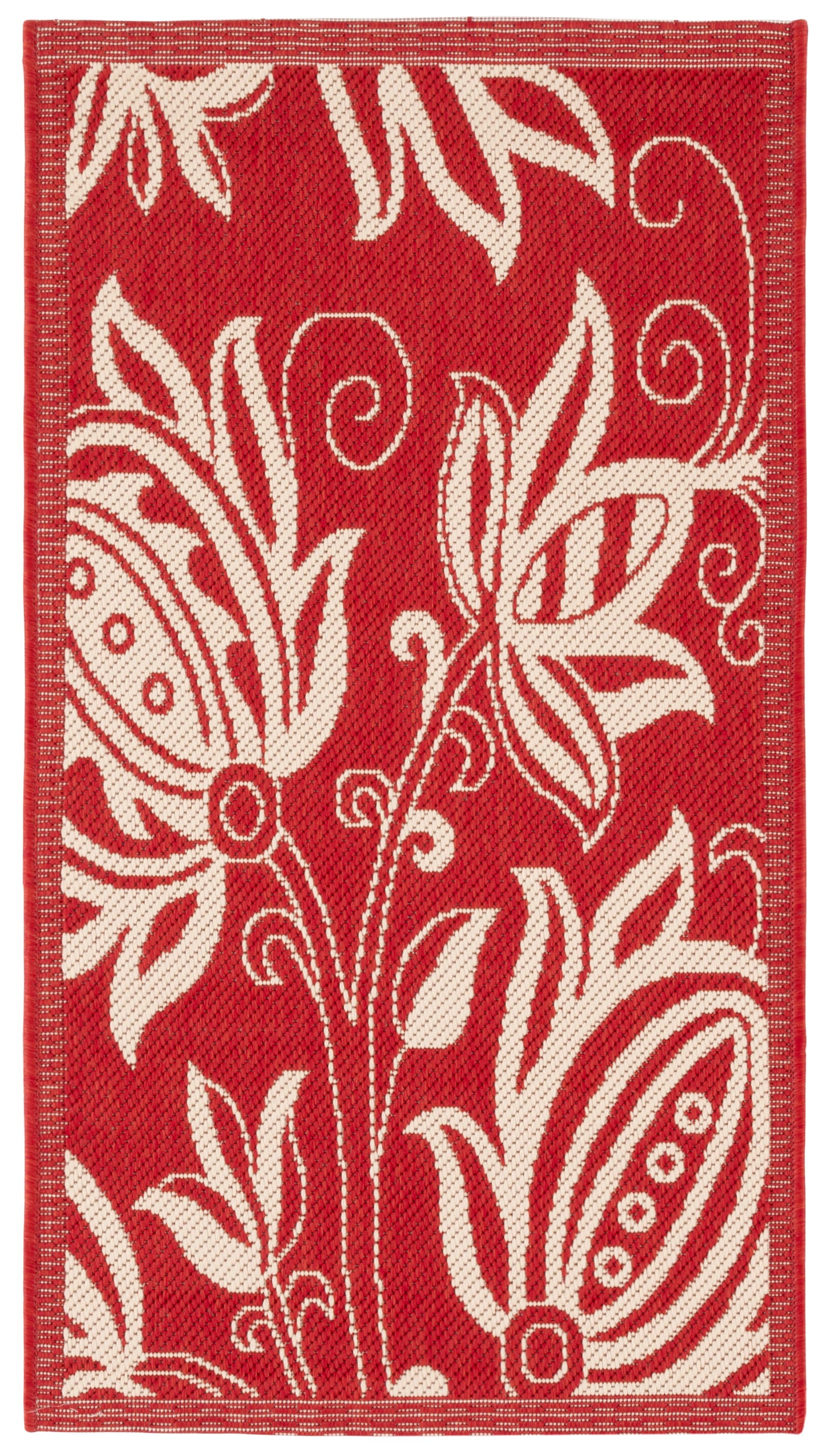 Courtyard 2961-3707 Red/Natural 2 X 4 Area Rug